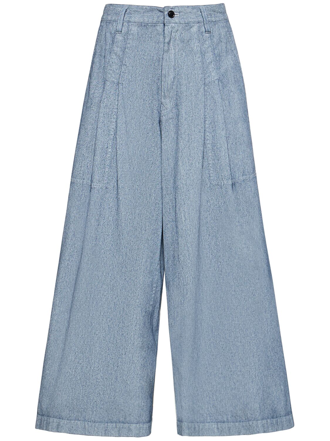 Yohji Yamamoto Jeans Aus Beschichtetem Baumwolldenim In Hellblau