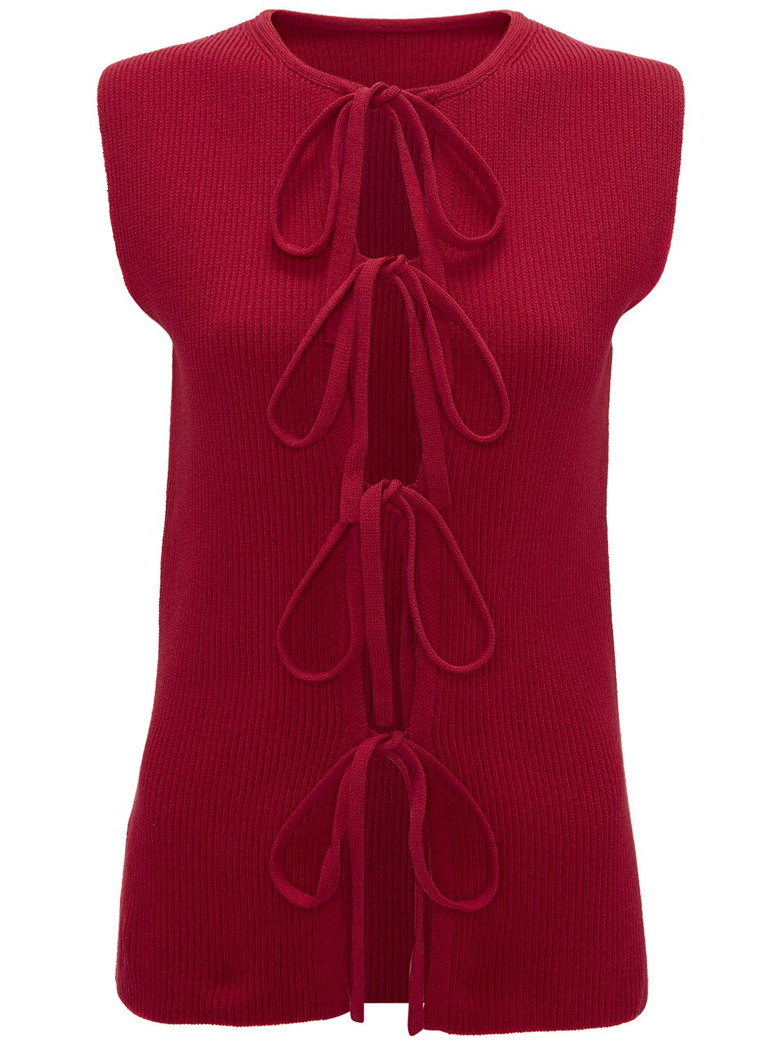 Shop Jw Anderson Bow Tie Top In Red