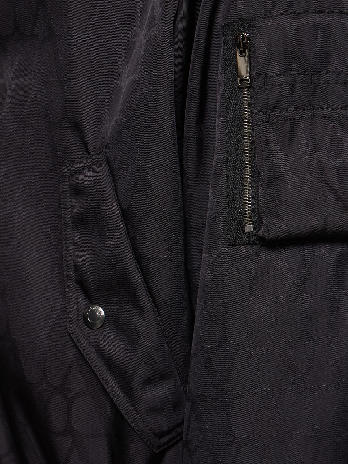 Shop Valentino Toile Iconographe Nylon Jacket In Black,grey