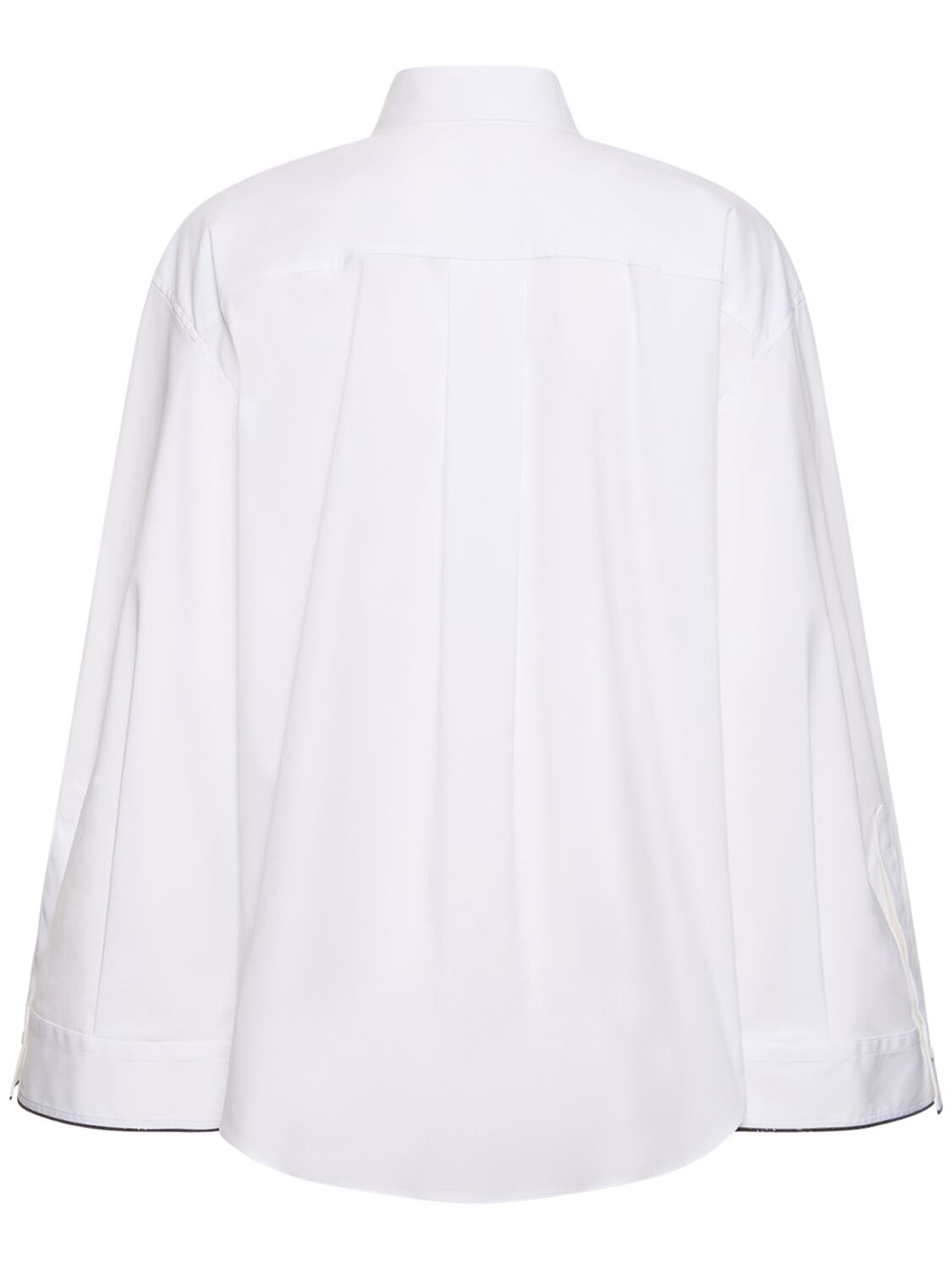 Shop Brunello Cucinelli Stretch Cotton Poplin Shirt In White