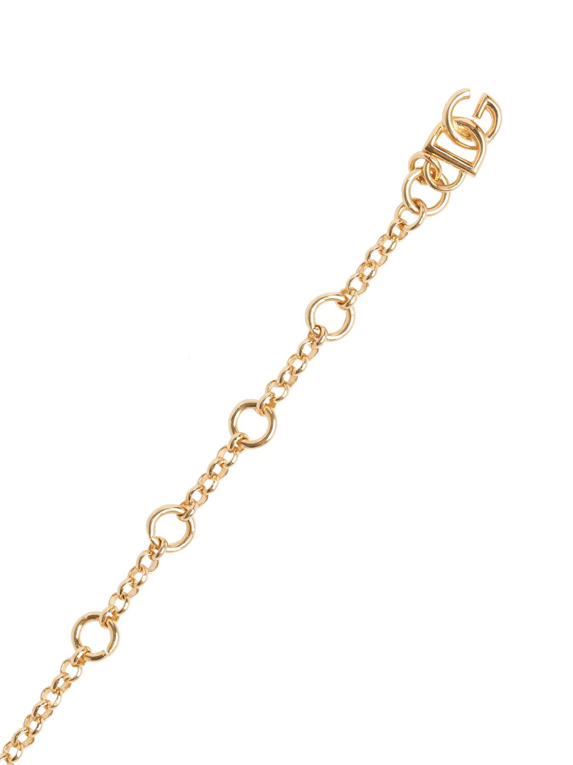 Shop Dolce & Gabbana Cross Pendant Bracelet In Gold