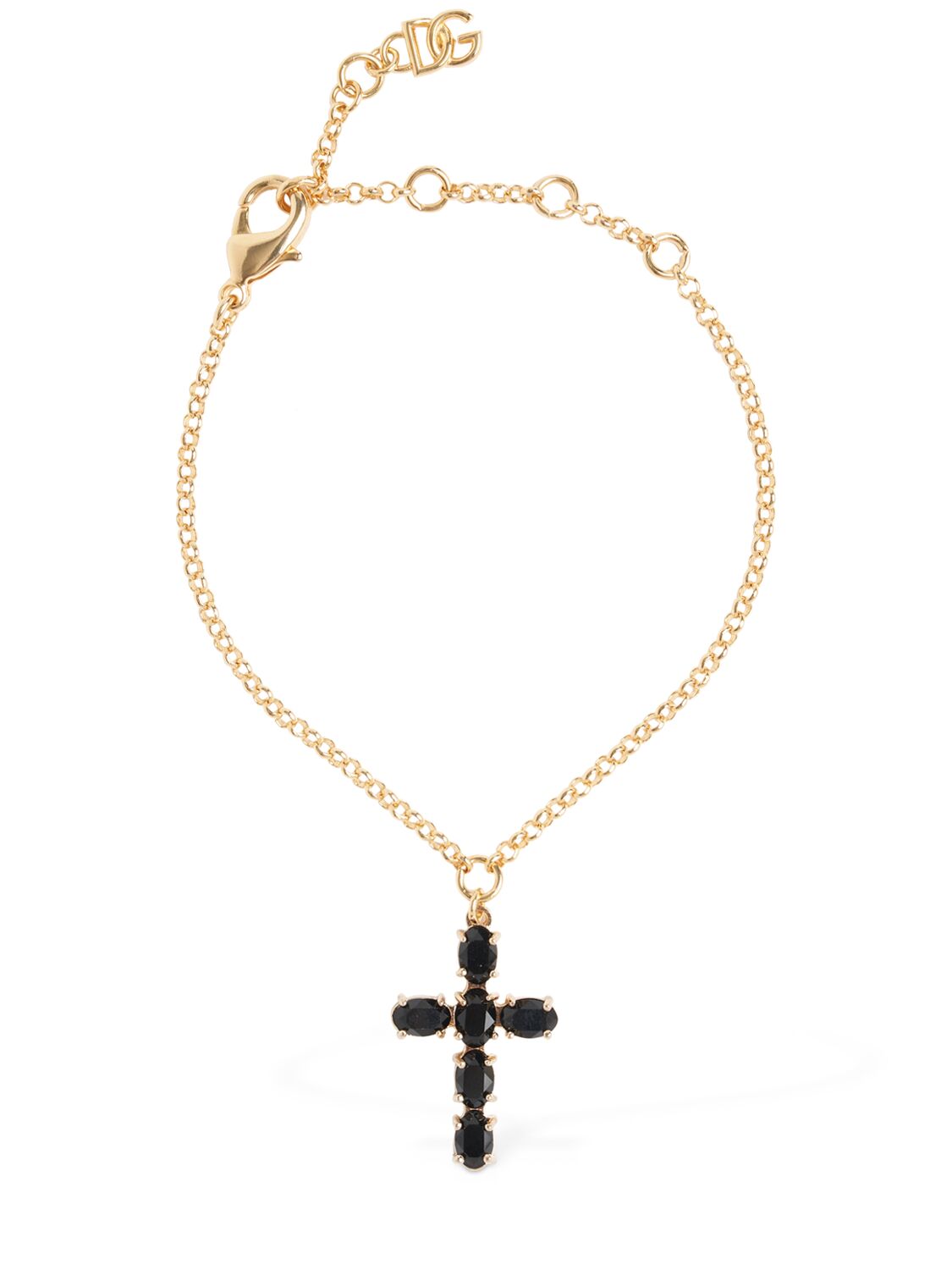Dolce & Gabbana Cross Pendant Bracelet In Gold