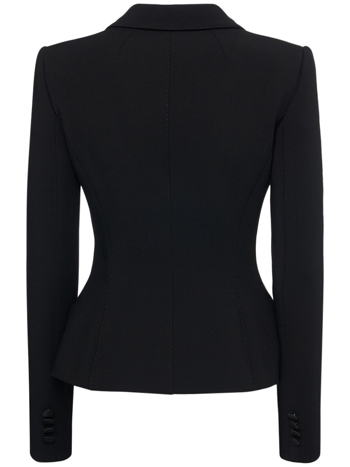 Shop Dolce & Gabbana Stretch Wool Blend Single Breast Blazer In Black