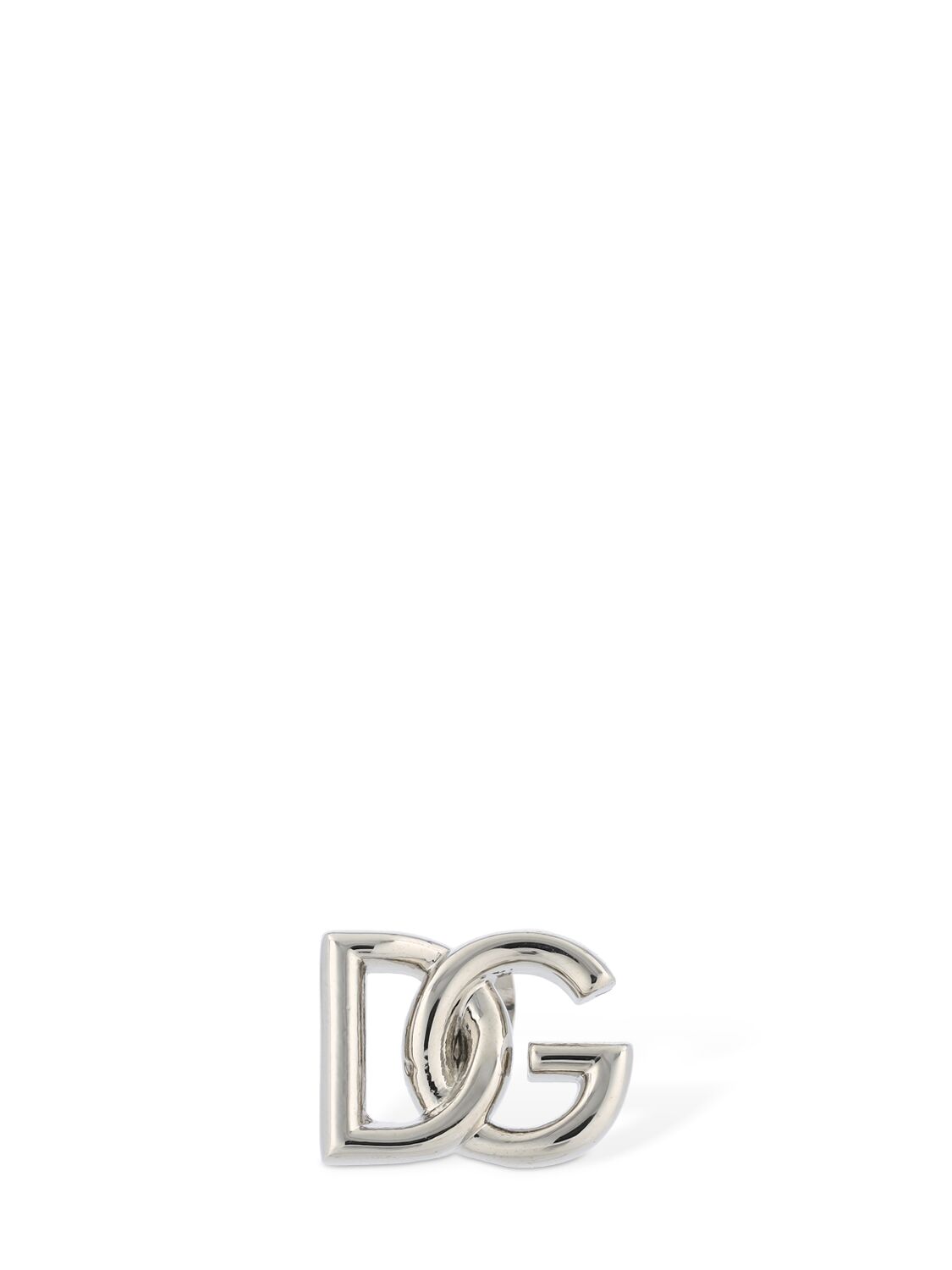 Dolce & Gabbana Dg Mono Stud Earring In Silver