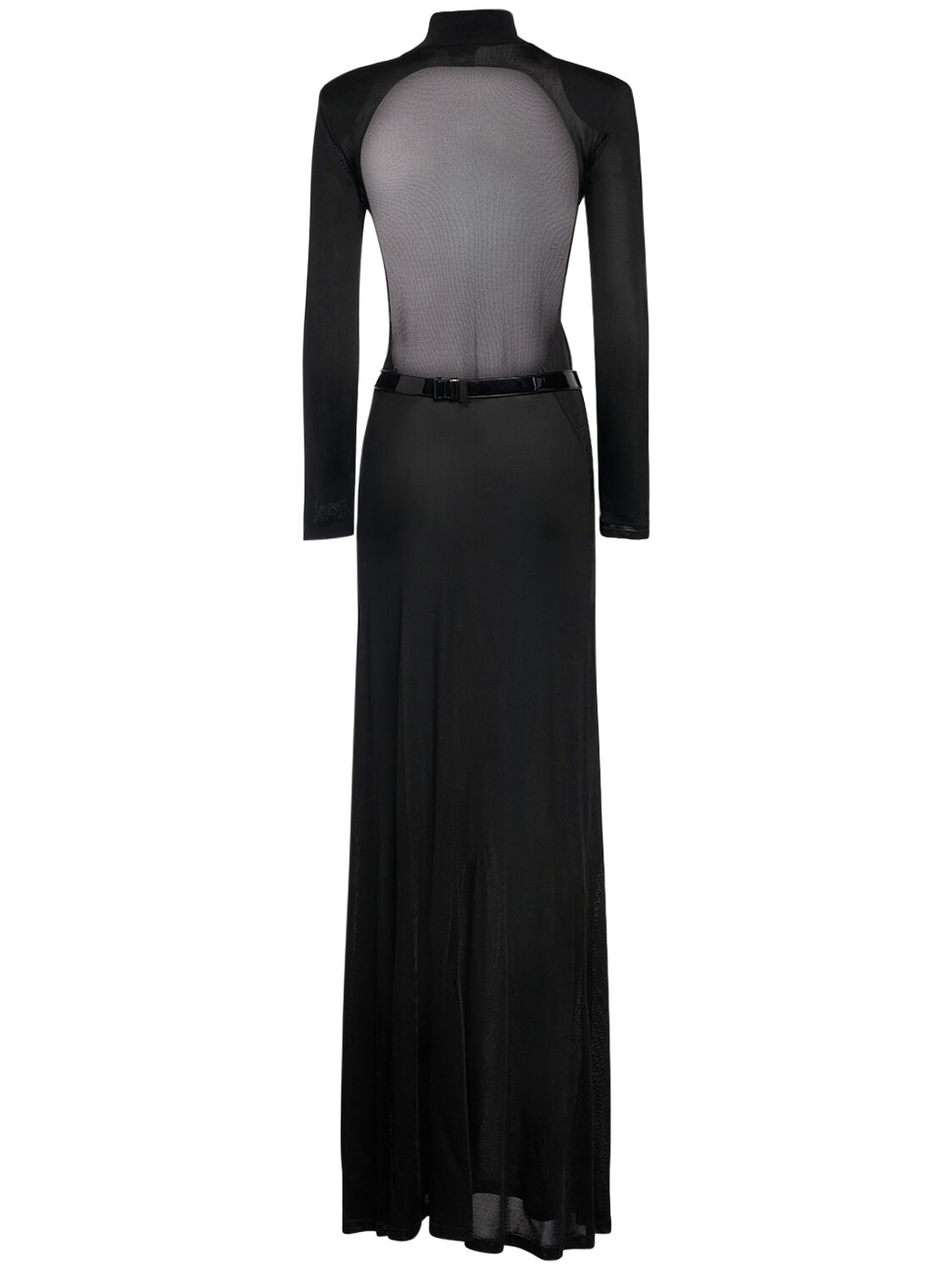 Shop Tom Ford Compact Slinky Viscose Long Dress In Black