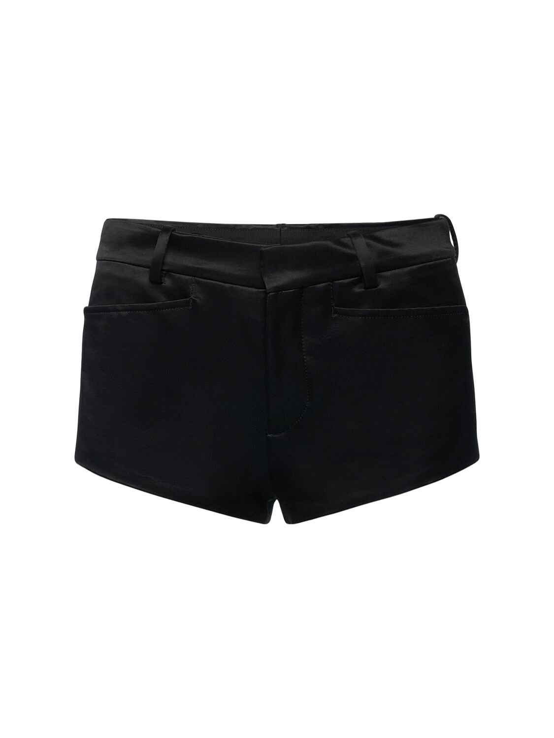 Tom Ford Cotton Blend Duchesse Shorts In Black