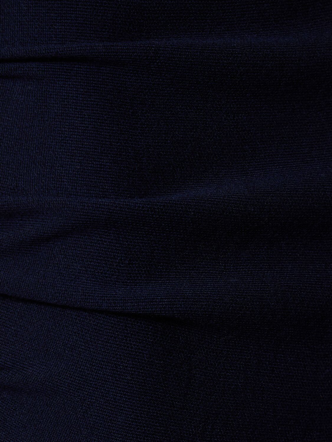 Shop Gabriela Hearst Freddie Wool Blend Knit Midi Skirt In Navy