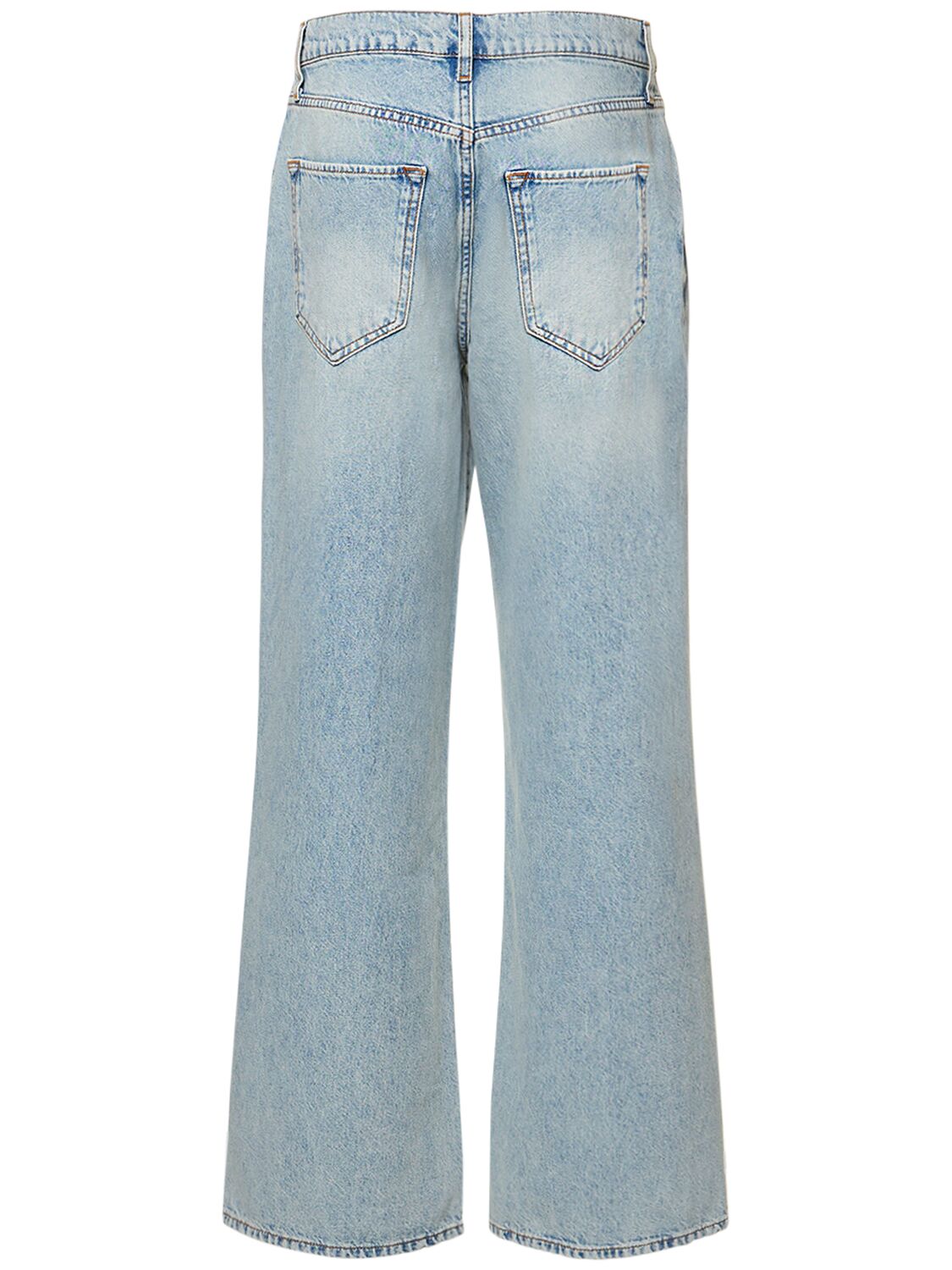 Shop Triarchy Ms. Miley Mid-rise Baggy Cotton Jeans In Blau
