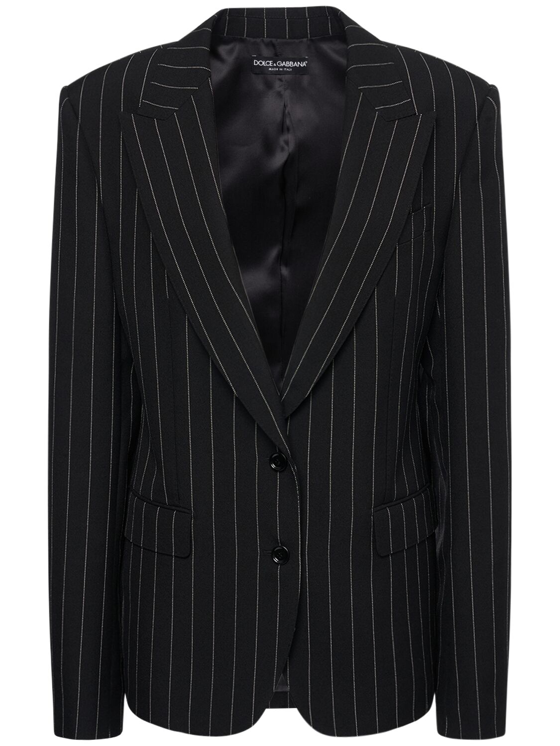 Image of Striped Single Breasted Blazer