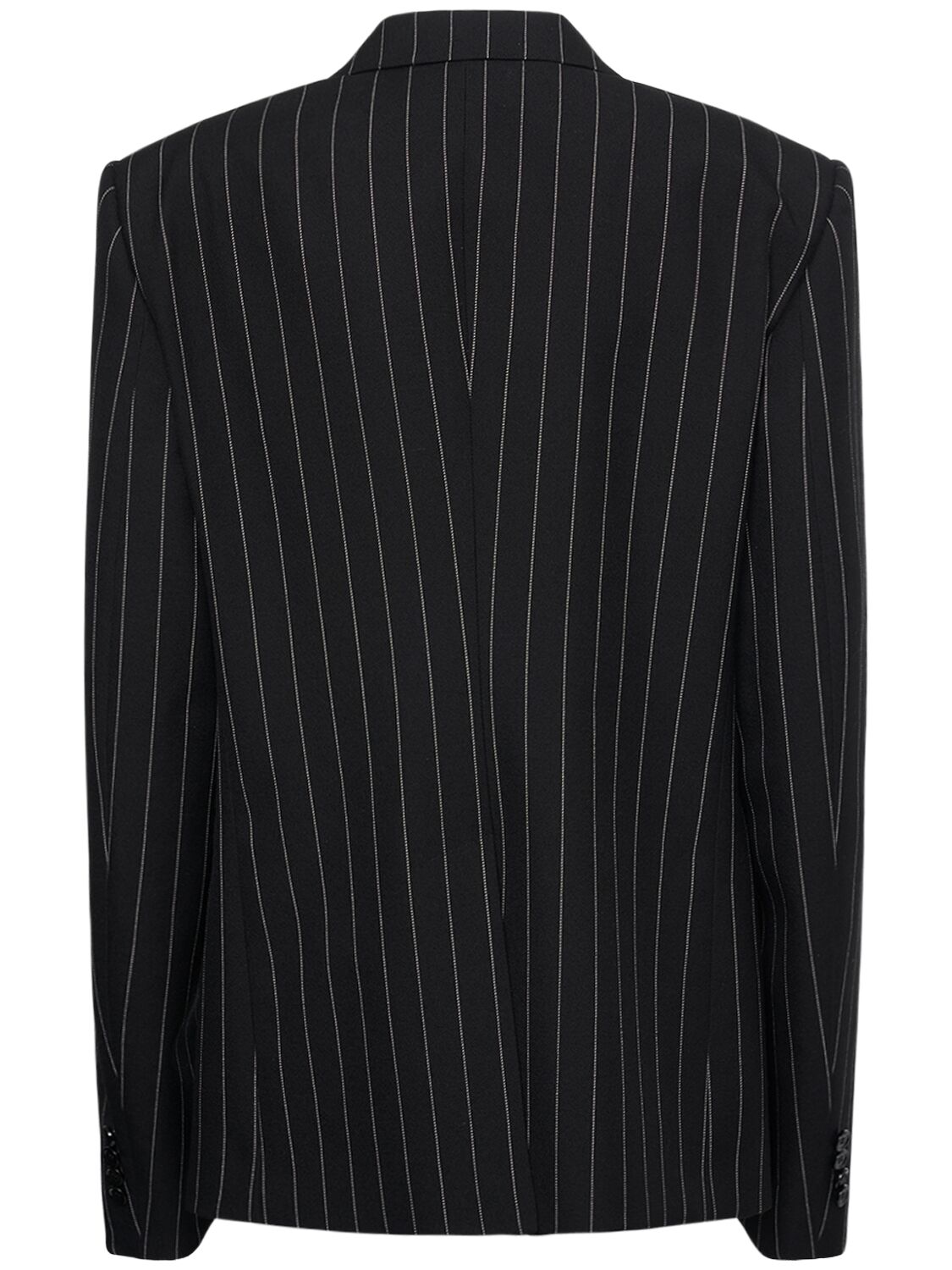 Shop Dolce & Gabbana Striped Wool Single Breasted Blazer In Black,white