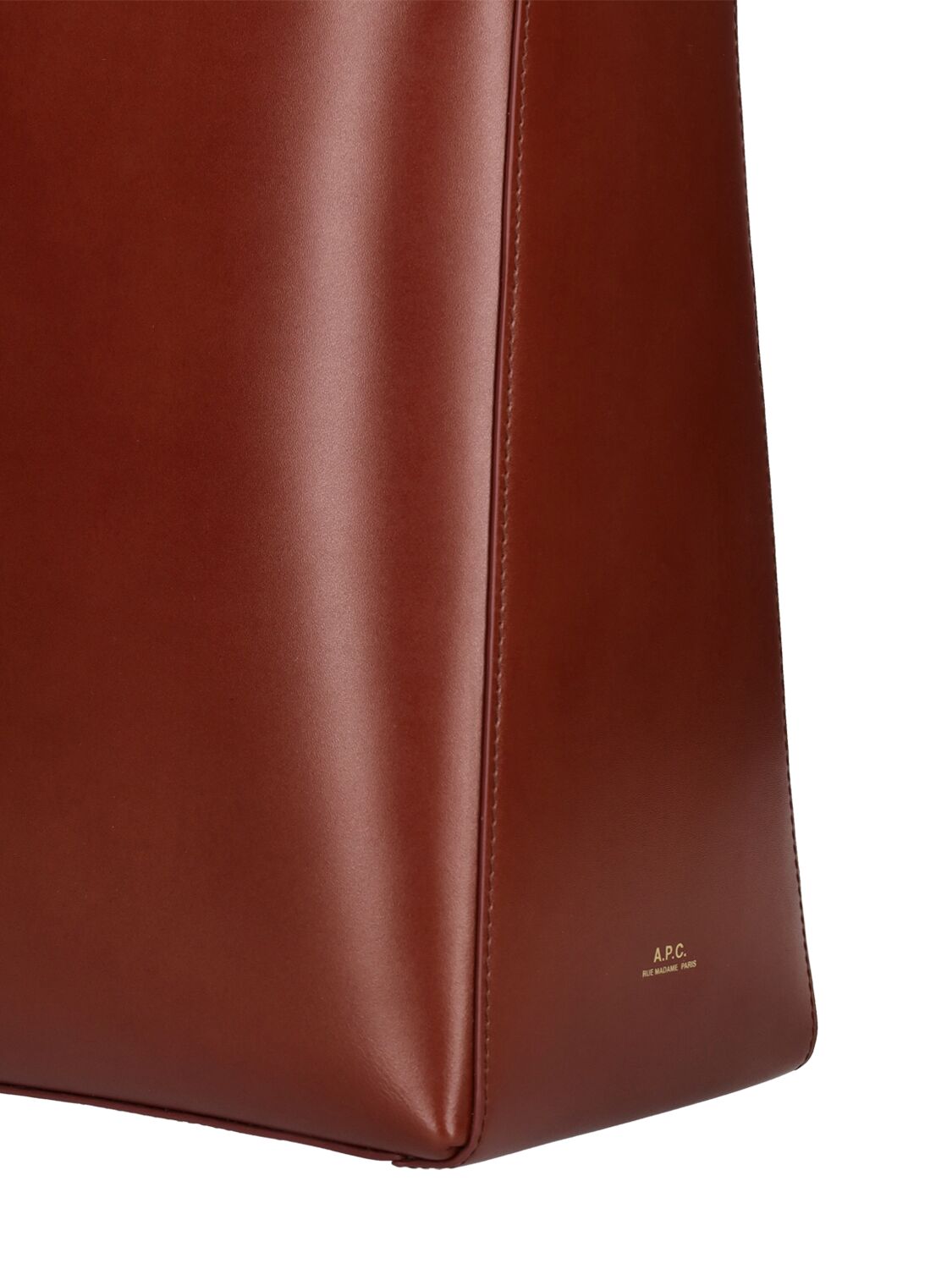 Shop Apc Virginie Smooth Leather Shoulder Bag In Hazelnut