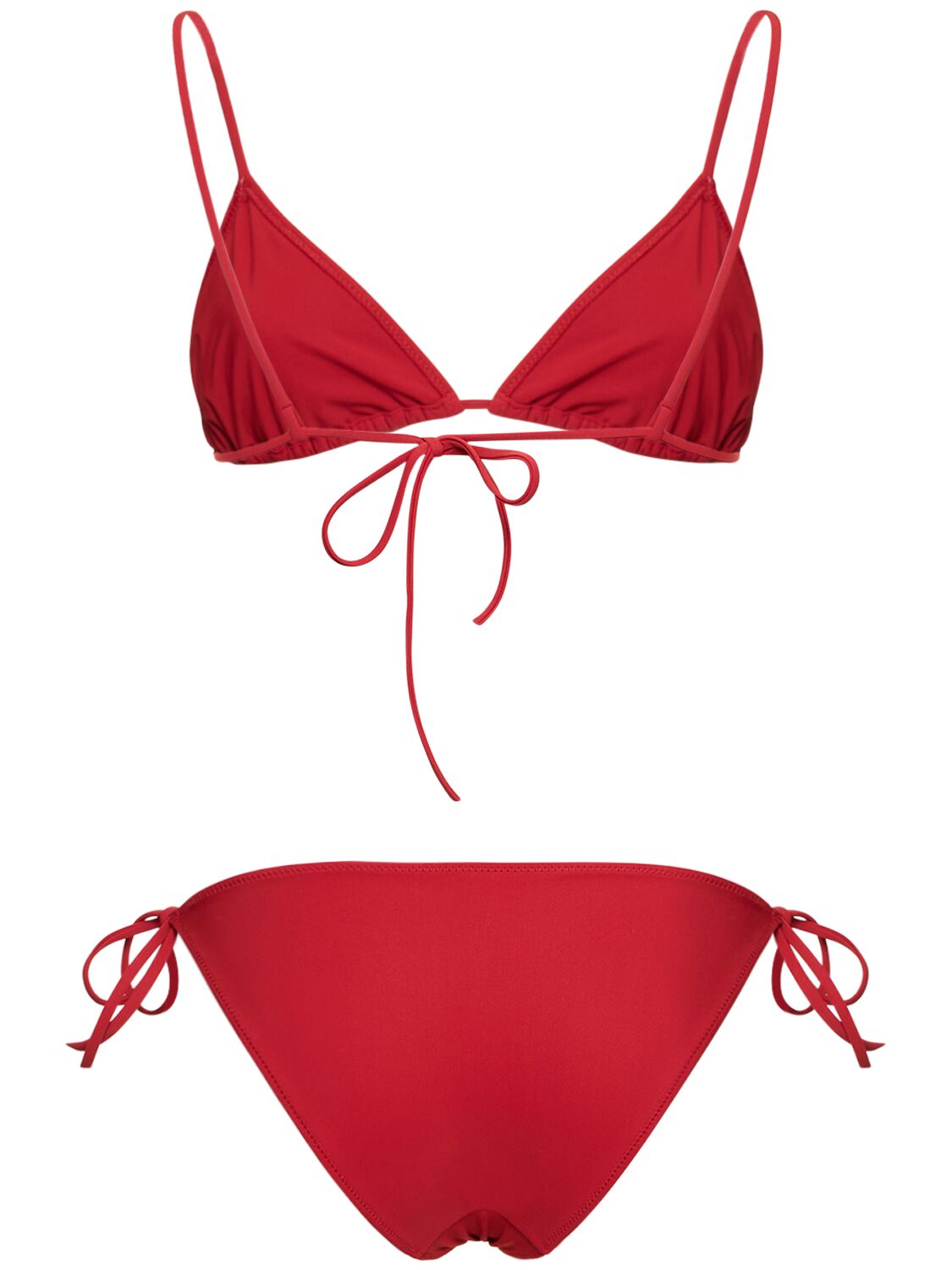 Shop Lido Venti Self-tie Triangle Bikini In Rot