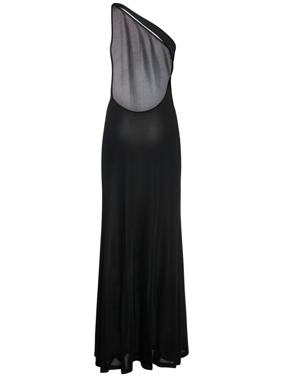 Shop Tom Ford Compact Slinky Viscose Midi Dress In Black