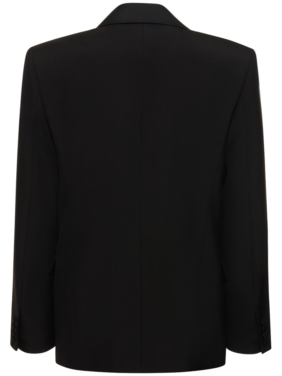 Shop Valentino Tailored Wool Tuxedo Jacket In Black