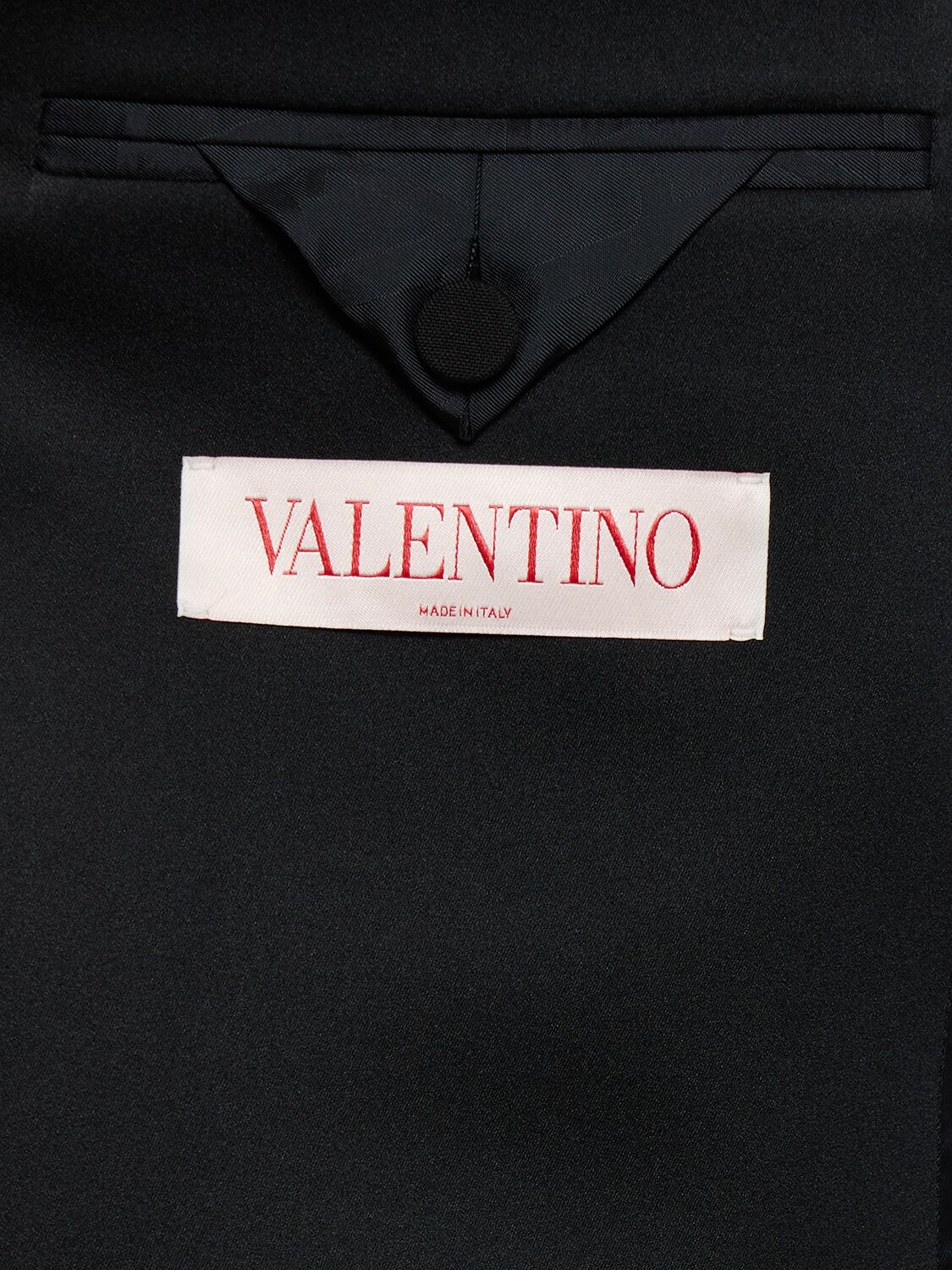 Shop Valentino Tailored Wool Tuxedo Jacket In Black