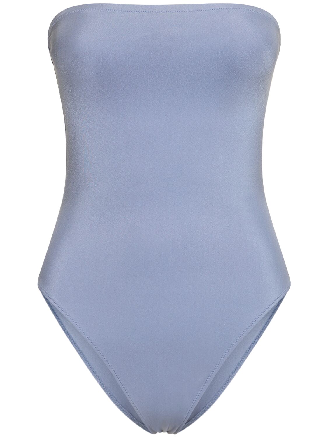 Lido Sedici Strapless Shiny Swimsuit In Hellblau