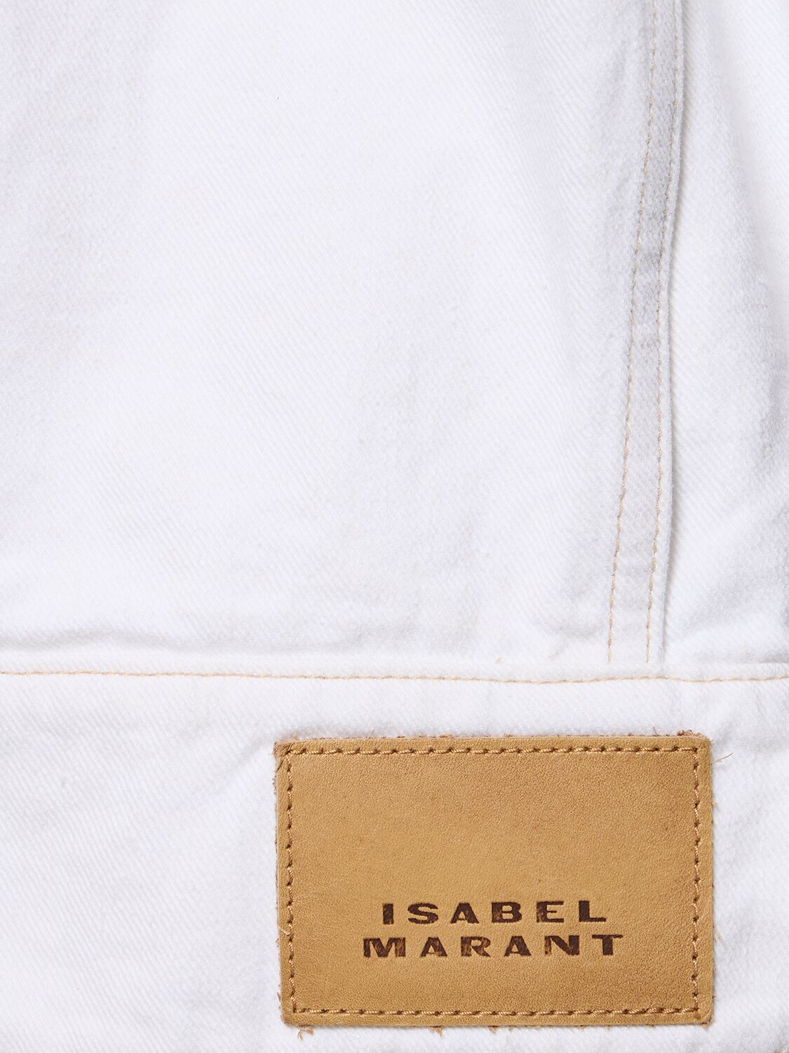 Shop Isabel Marant Harmon Cotton Jacket W/ Shirt Collar In White