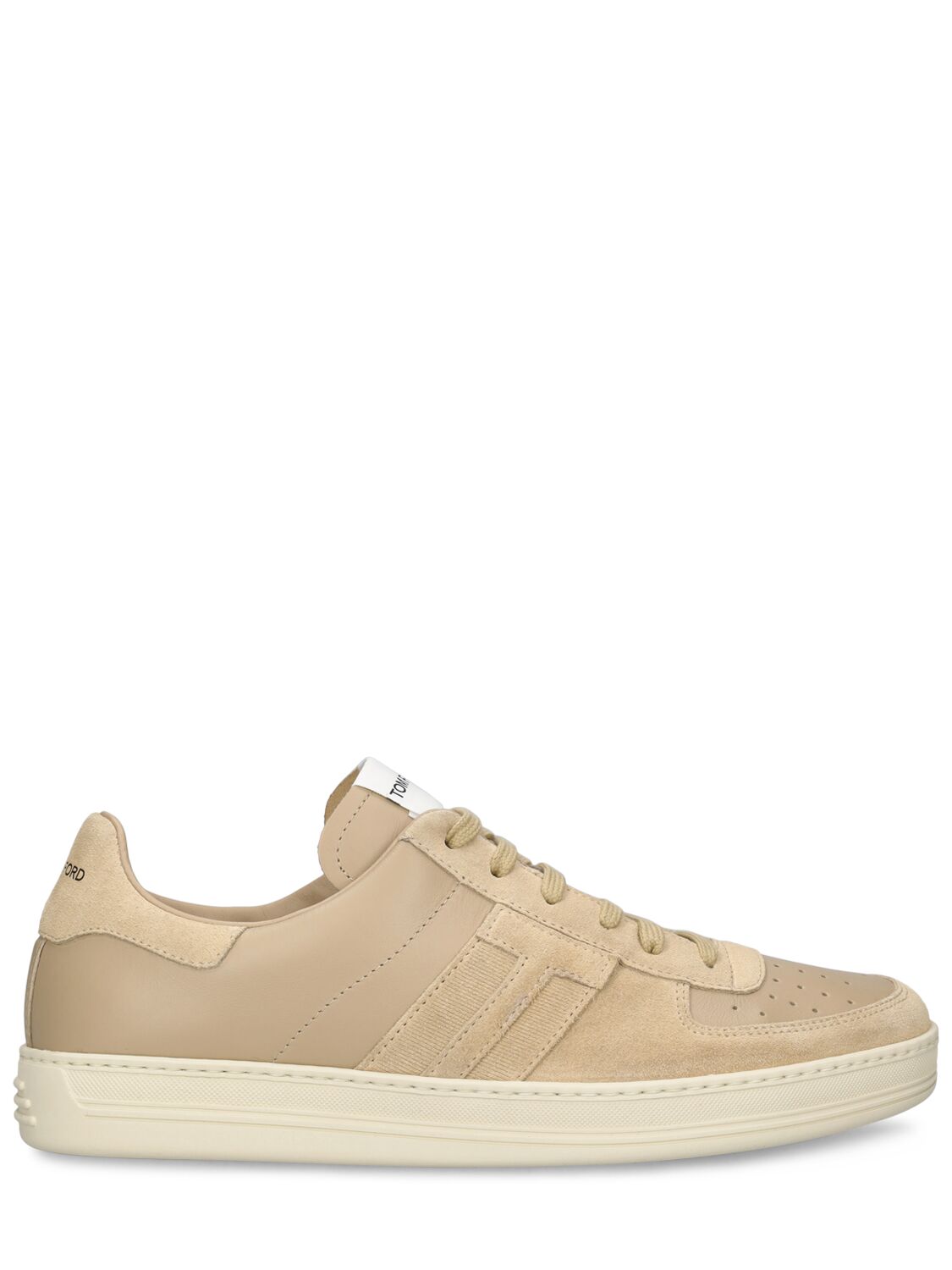 Tom Ford Radcliff Logo Low Top Sneakers In Beige,white