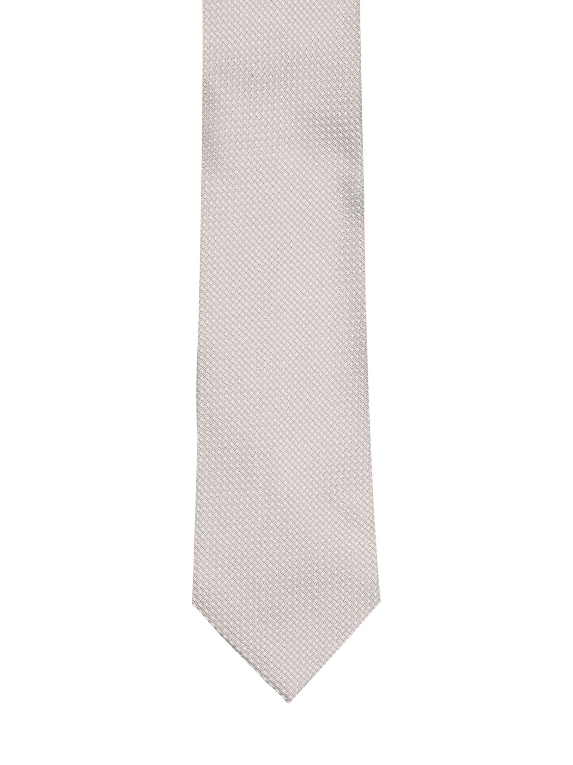 Shop Tom Ford 8cm Blade Silk Tie In Silver
