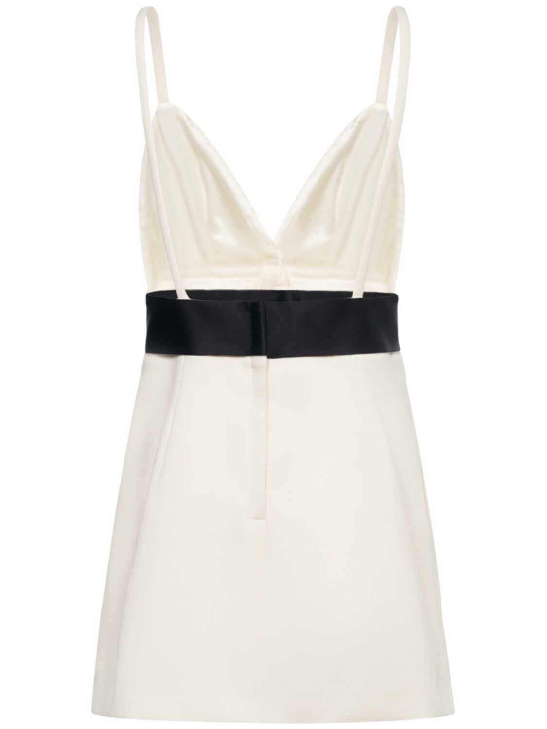 Shop Dolce & Gabbana Wool Blend Mini Dress W/ Bow In White