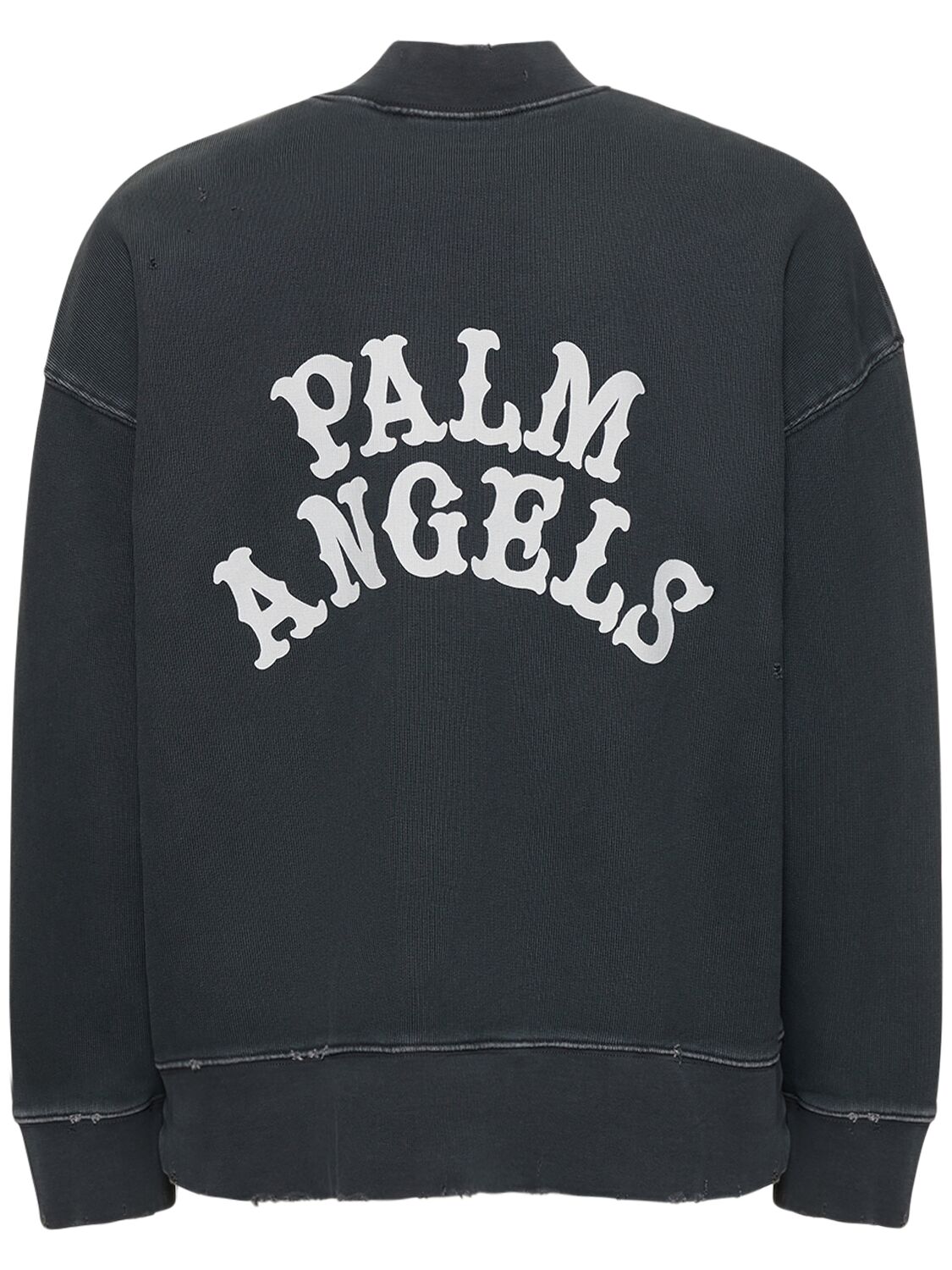 Shop Palm Angels Dice Game Logo Cotton Sweatshirt In Black,multi