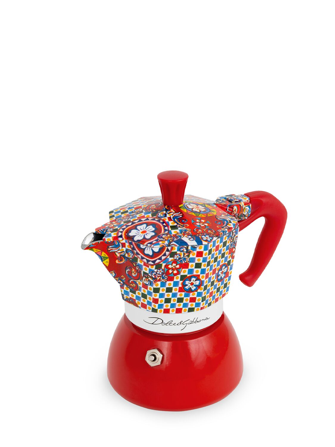 Shop Dolce & Gabbana Moka Induction 4 Cups In Red