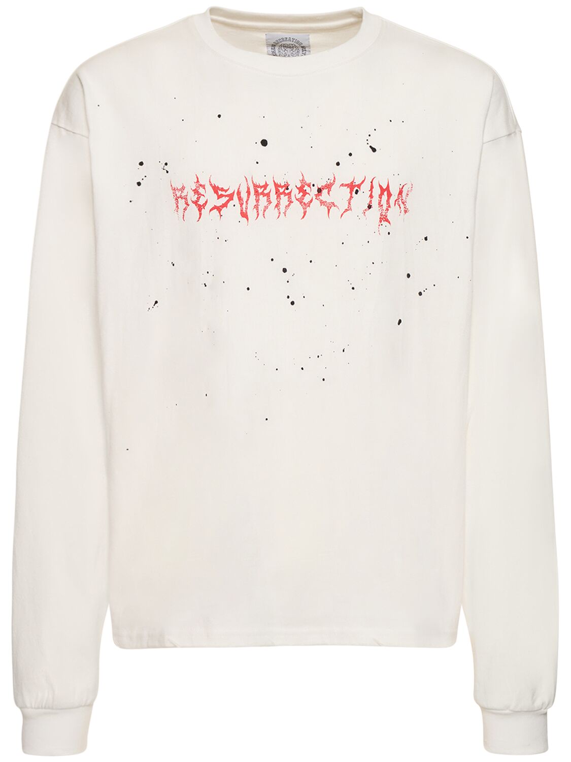 Someit Re Vintage Long Sleeve Cotton T-shirt In White