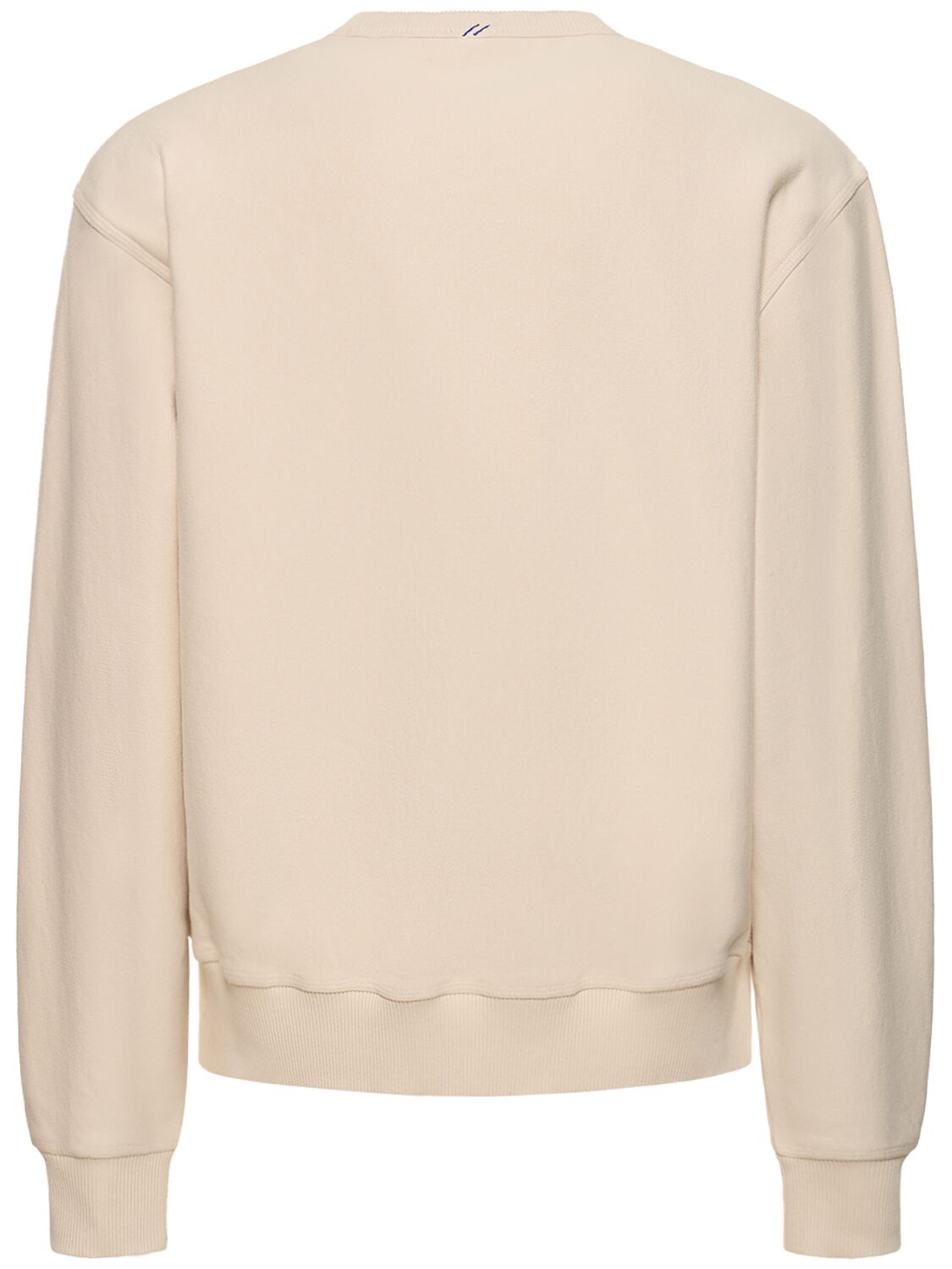 Shop Burberry Logo Cotton Crewneck Sweatshirt In Soap