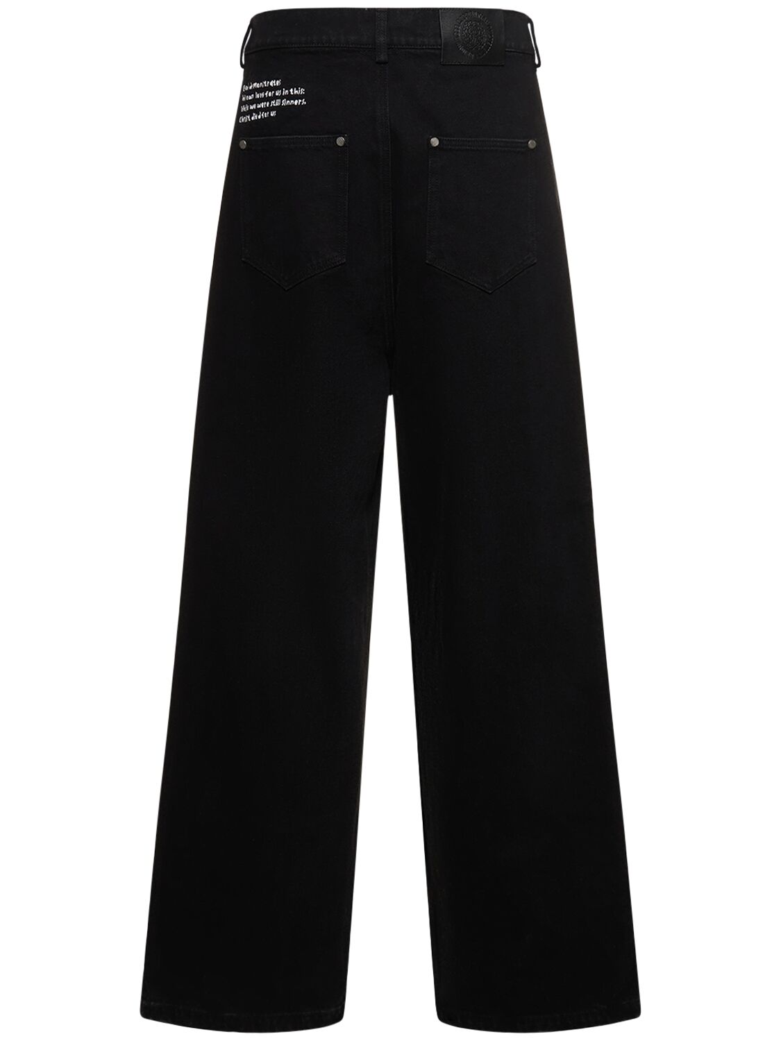 Shop Someit S.o.c Vintage Cotton Denim Jeans In Black