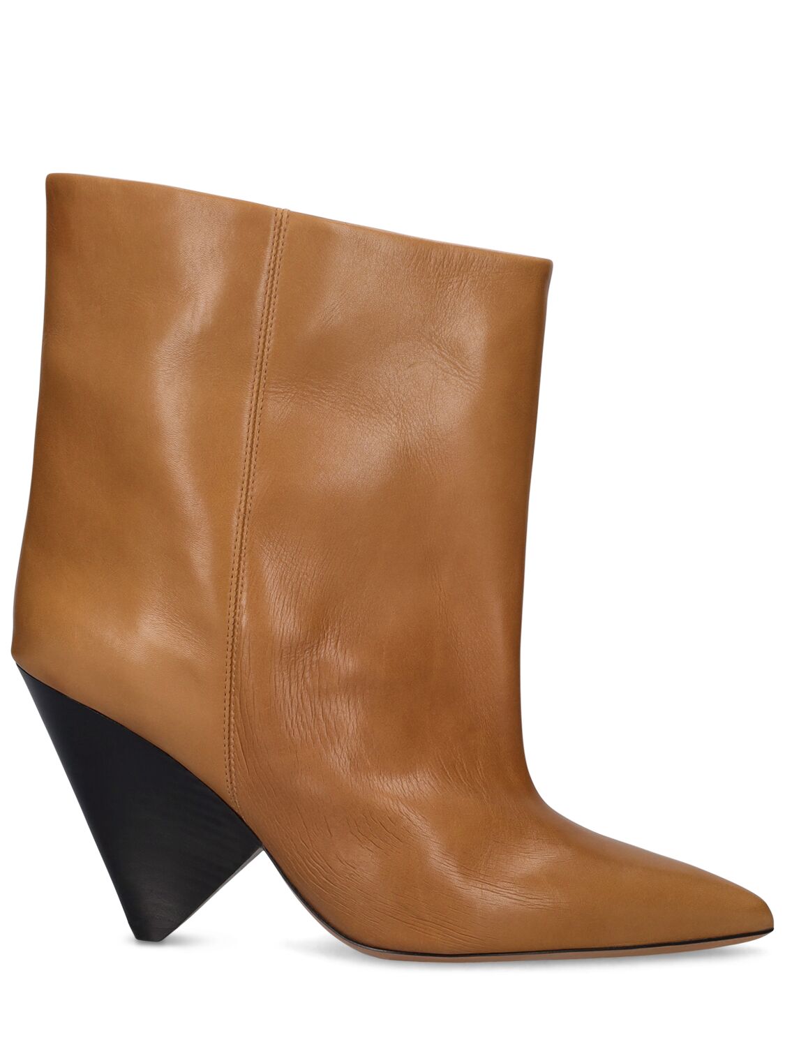 Isabel Marant 90mm Miyako Leather Ankle Boots In Tan