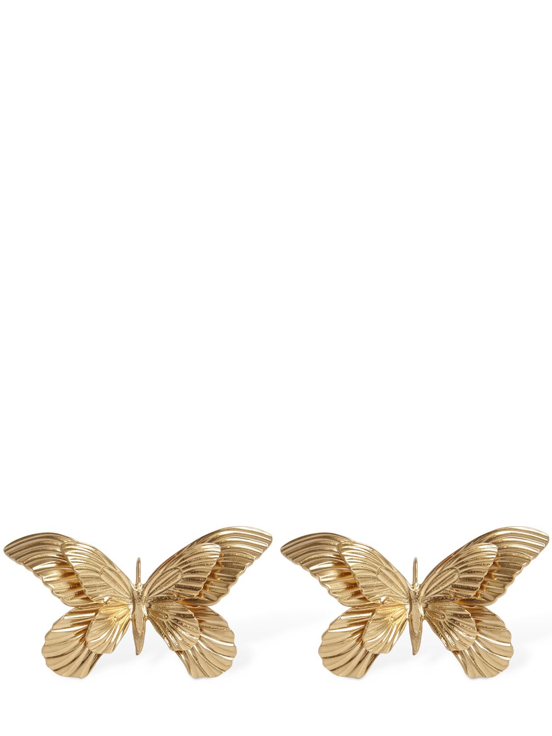 Blumarine Butterfly Stud Earrings In Gold
