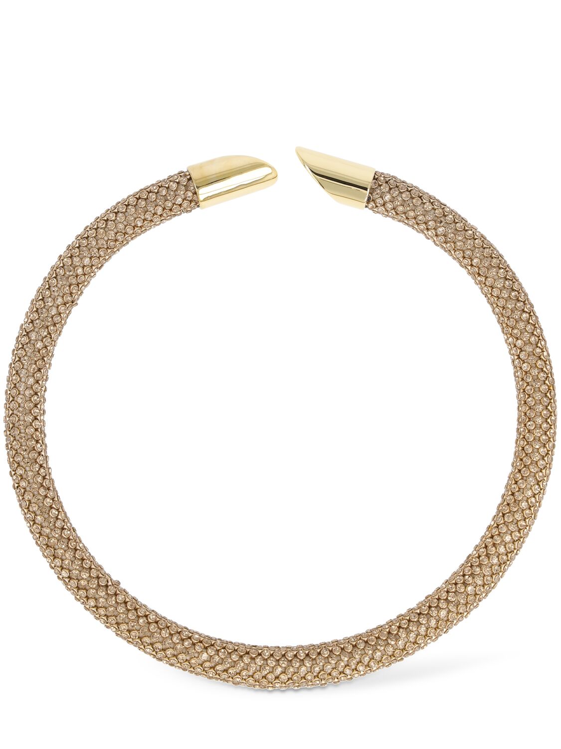 Shop Rabanne Tube Topaz Collier Necklace In 金色,水晶