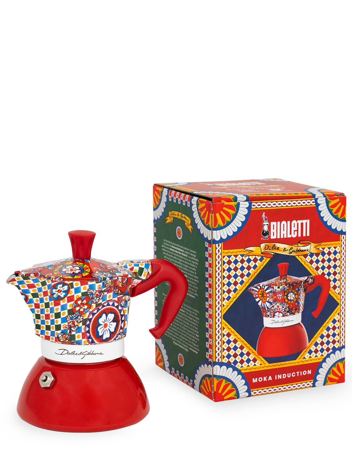 Shop Dolce & Gabbana Moka Induction 2 Cups In Red