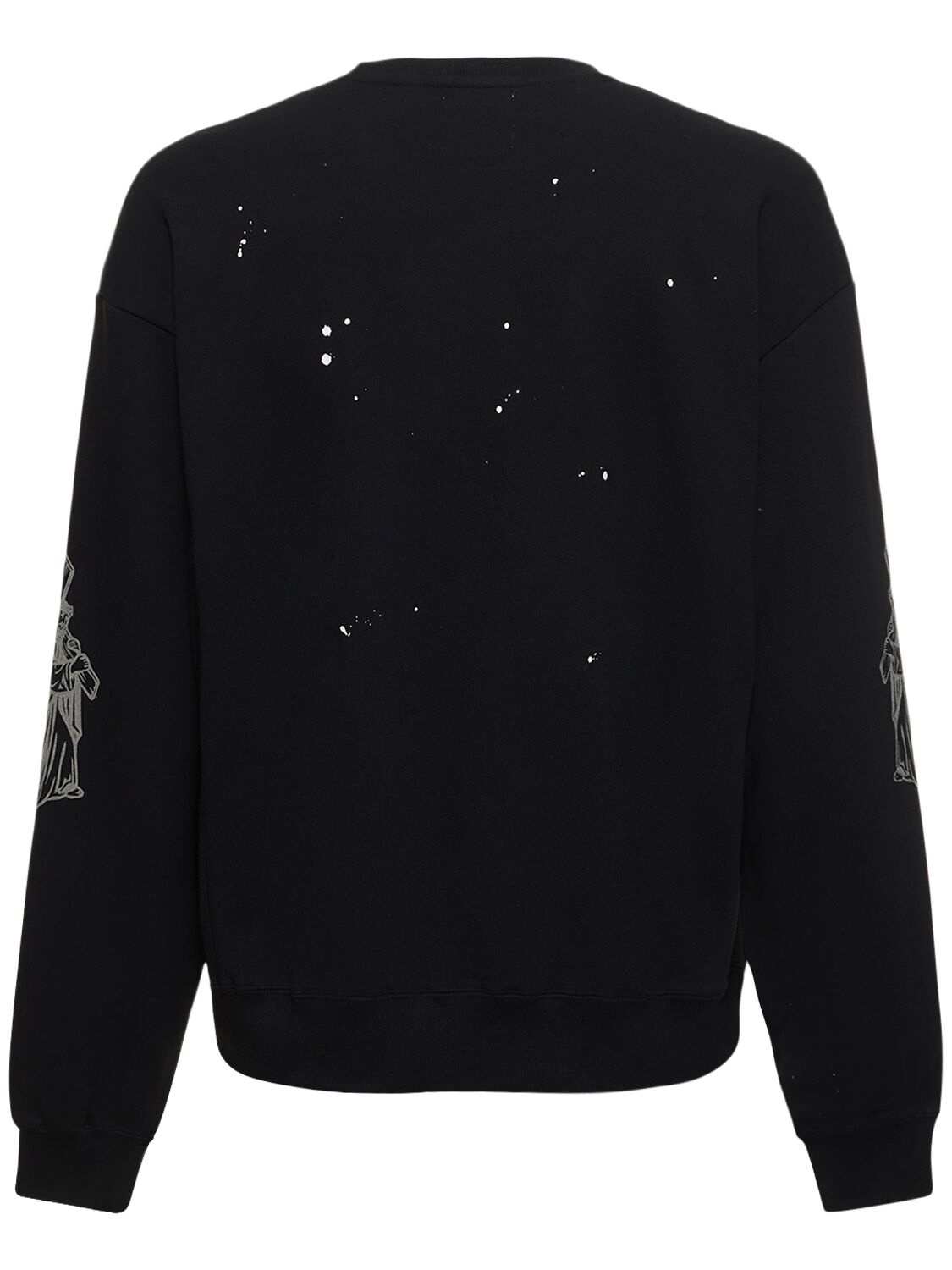 Shop Someit Sacrifice Vintage Cotton Crew Sweatshirt In Black