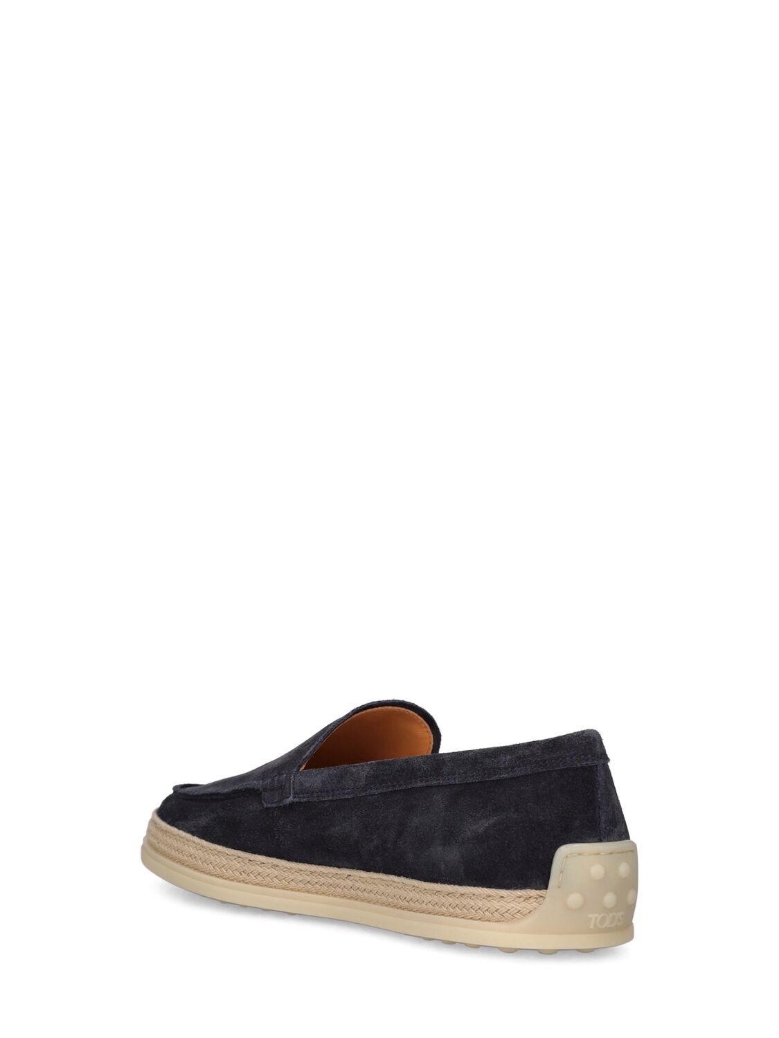 Shop Tod's Suede & Rubber Loafers In Navy