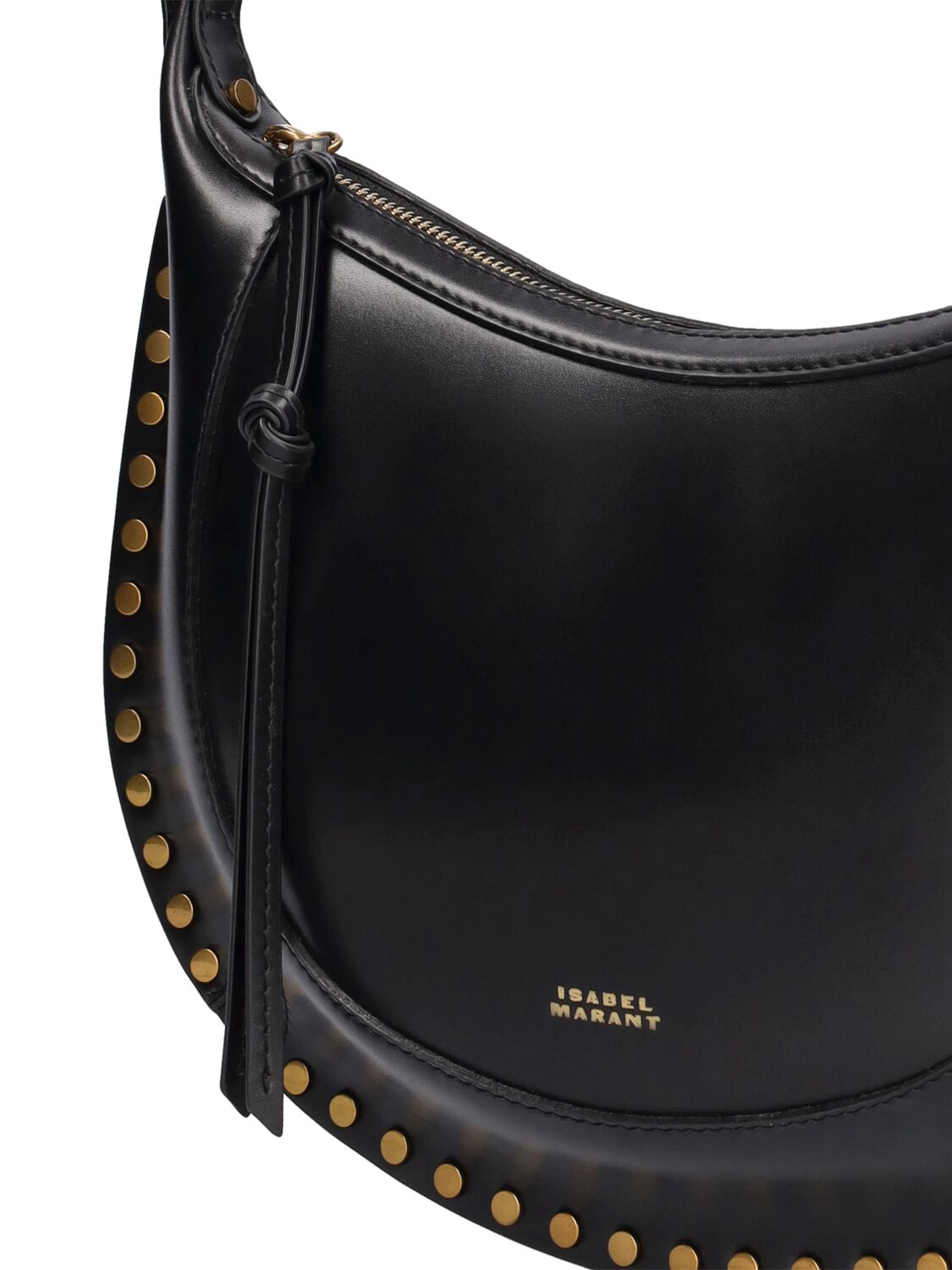 Shop Isabel Marant Naoko Leather Shoulder Bag In Black