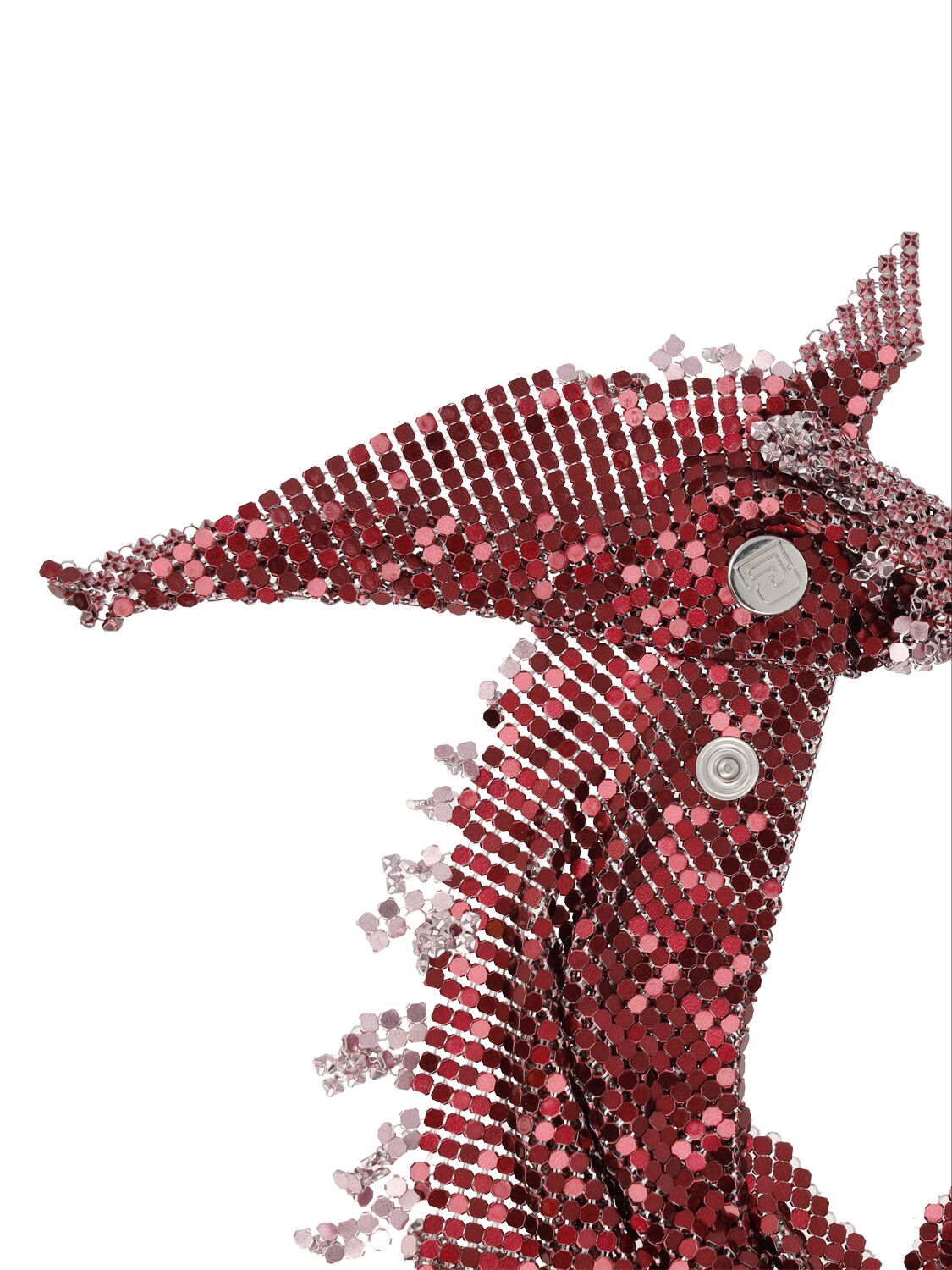 Shop Rabanne Pixel Scarf Necklace In Fuchsia,pink