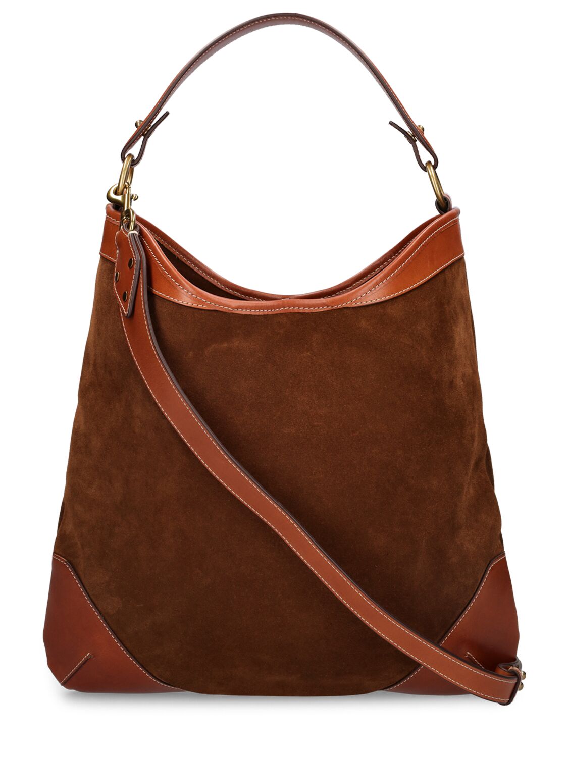 Shop Isabel Marant Botsy Day Leather Shoulder Bag In Cognac