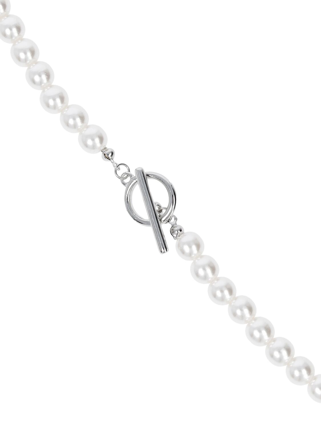 Shop Someit J.x Imitation Pearl Necklace In Silver