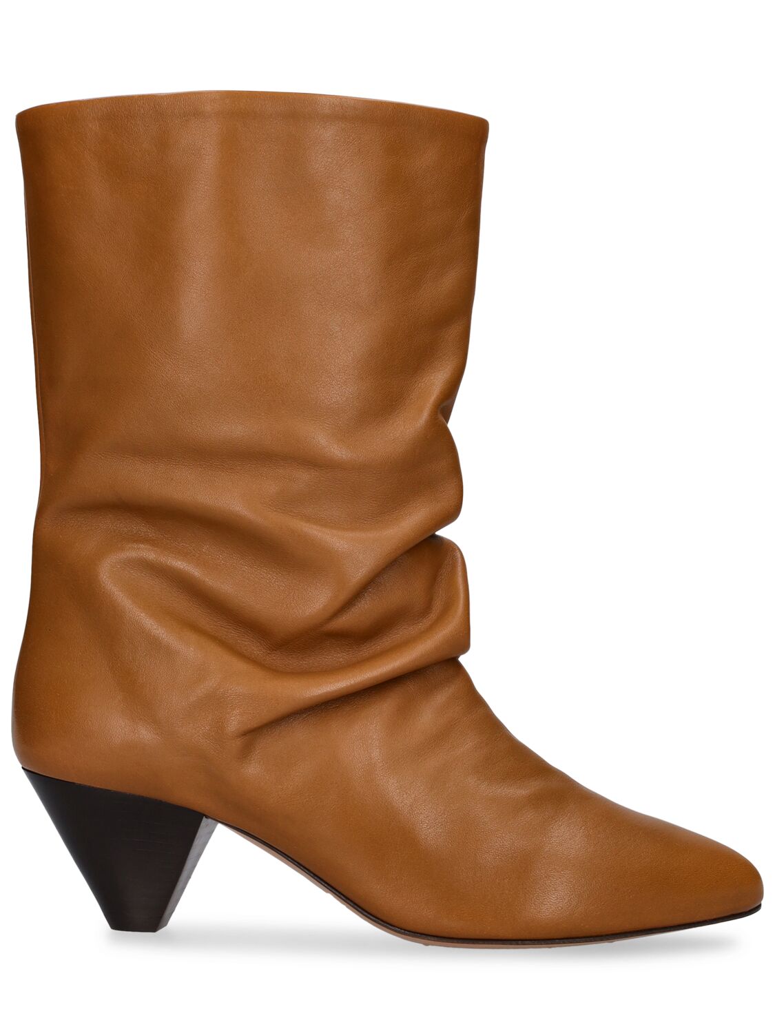 Shop Isabel Marant 55mm Reachi Leather Ankle Boots In Tan