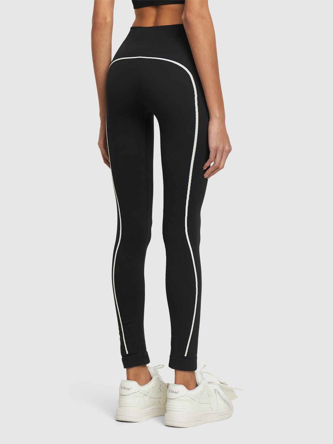 Shop Off-white Off Stamp Stretch Tech Leggings In Black