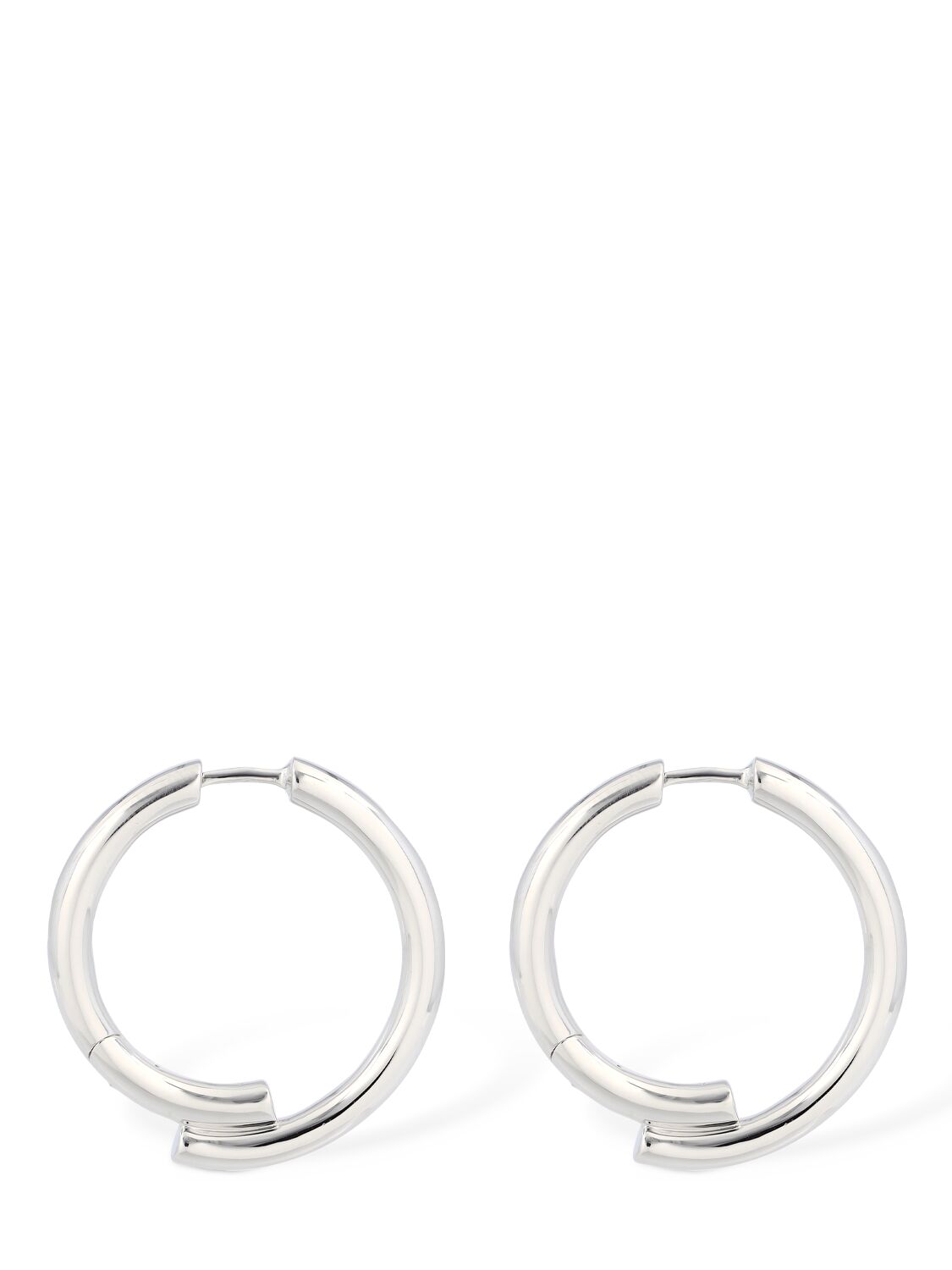 Shop Otiumberg Silver Chaos Hoop Earrings In 실버