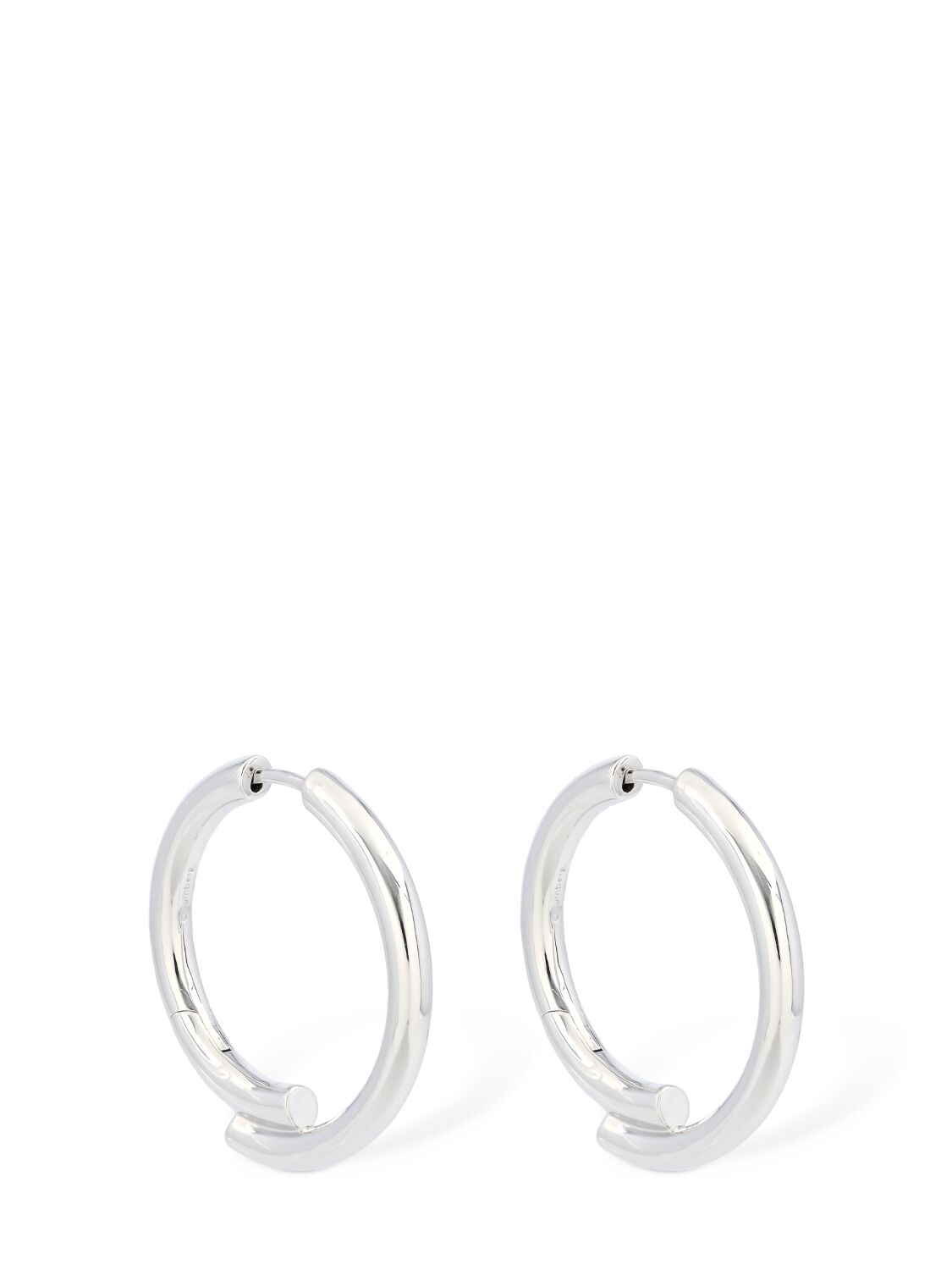 Image of Silver Chaos Hoop Earrings