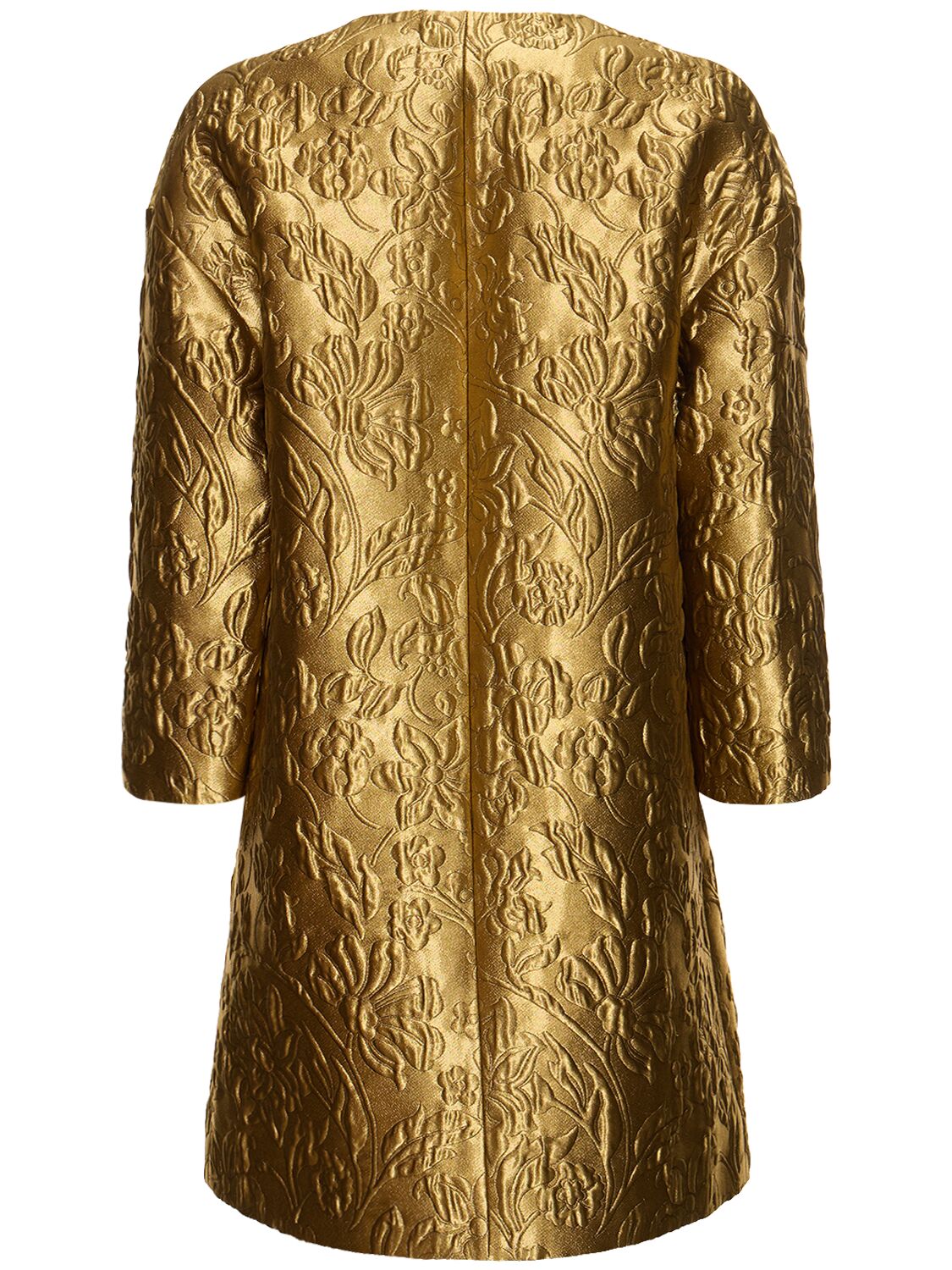 Shop Emilia Wickstead Phaedra Lurex Jacquard Jacket In Gold