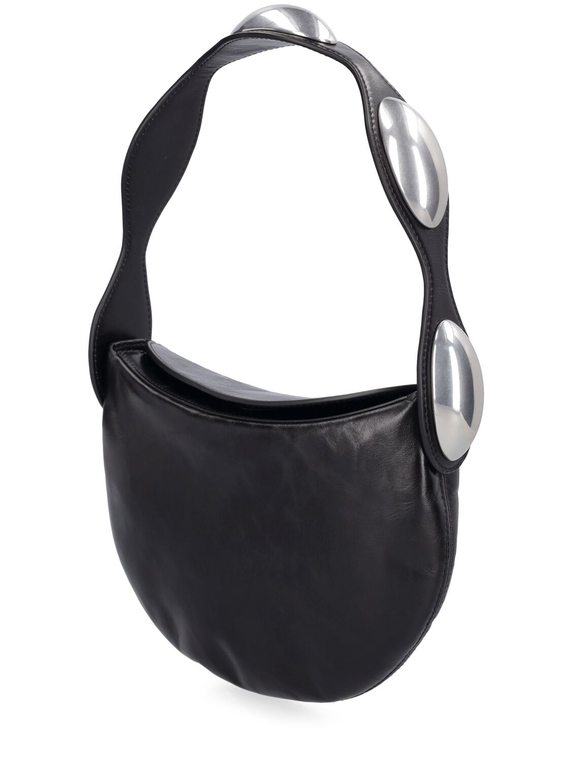 Shop Alexander Wang Dome Multi Carry Leather Shoulder Bag In Black