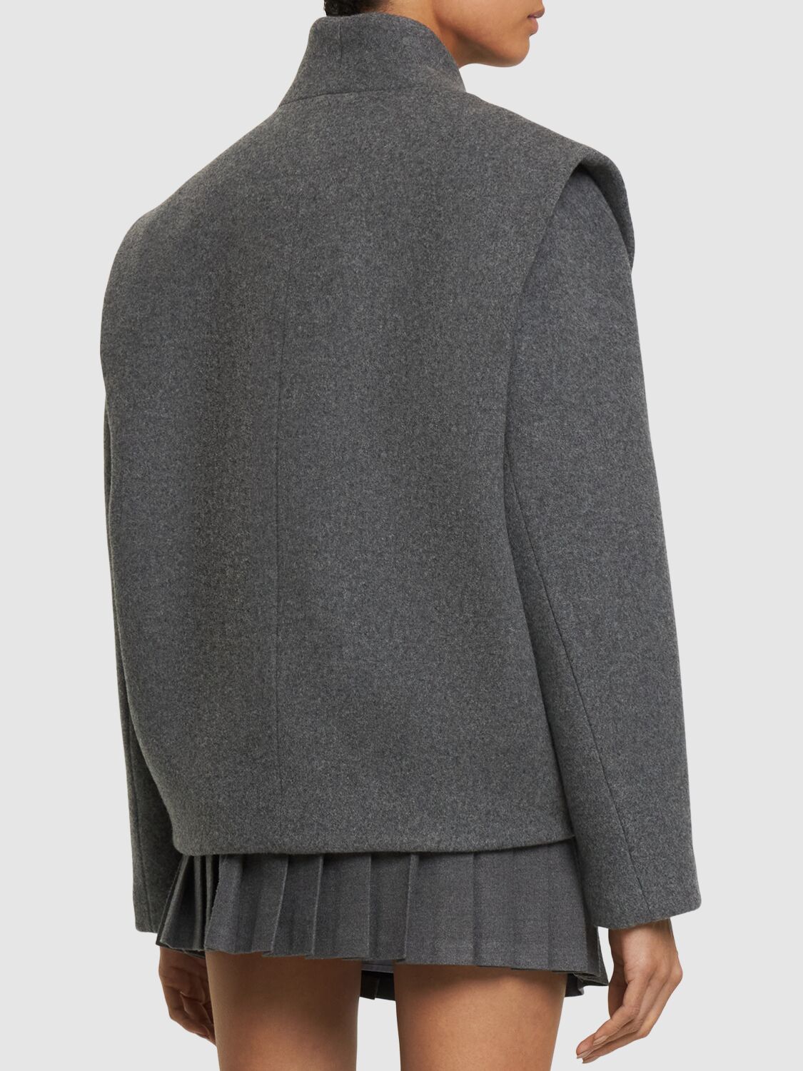 Shop Isabel Marant Drogo Buttoned Wool Blend Jacket In Grey