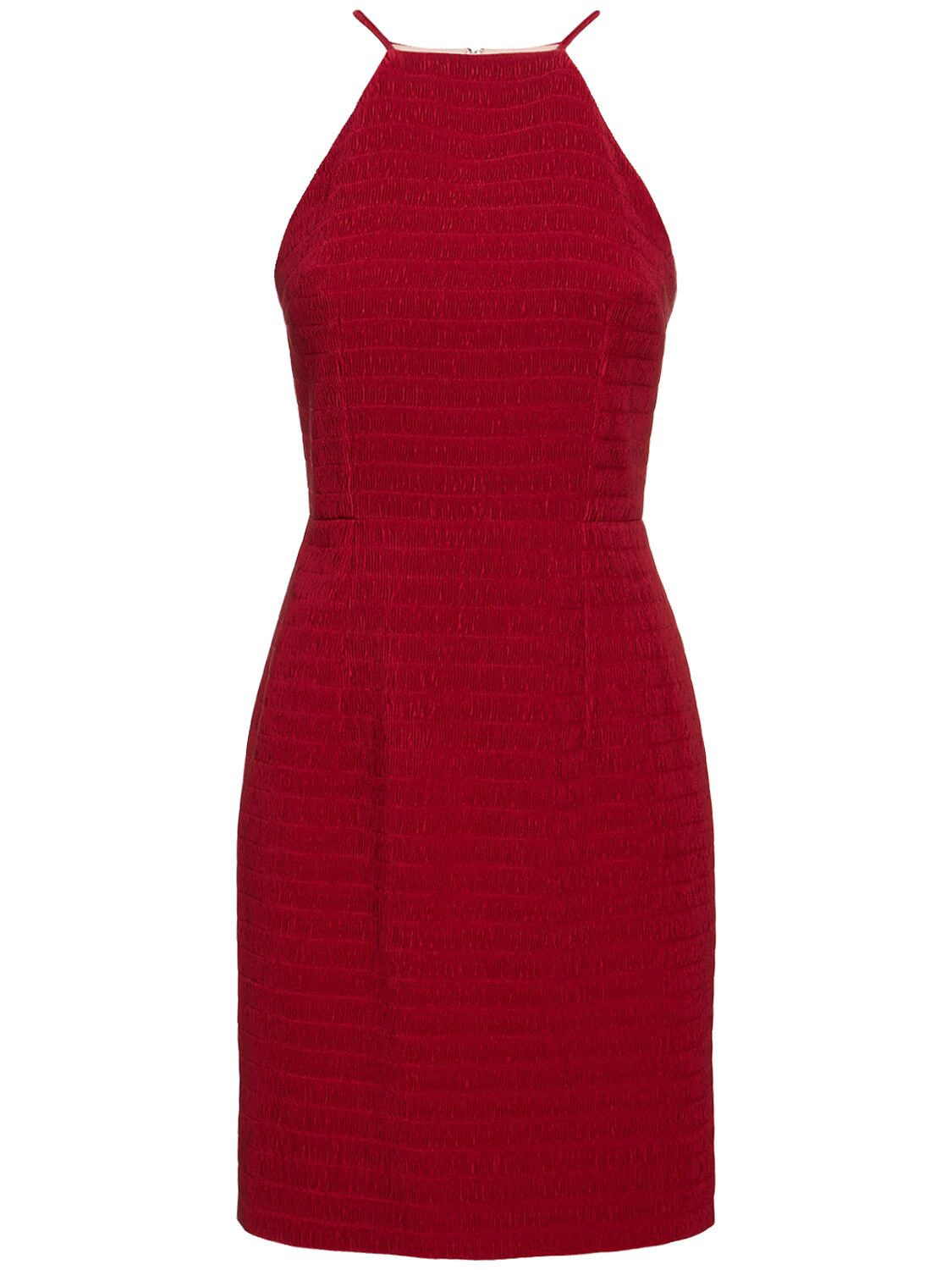 Emilia Wickstead Mylene Tweed Mini Dress In Red