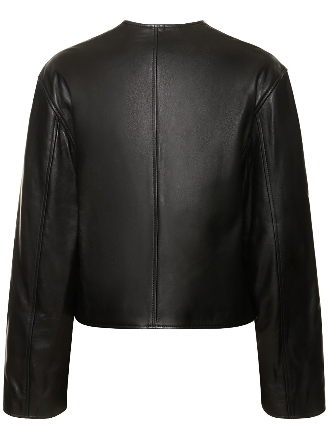 Shop Loulou Studio Brize Leather Jacket In Schwarz
