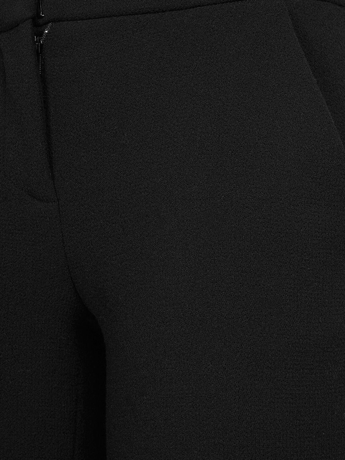 Shop Balmain Crepe Flared Pants In Black