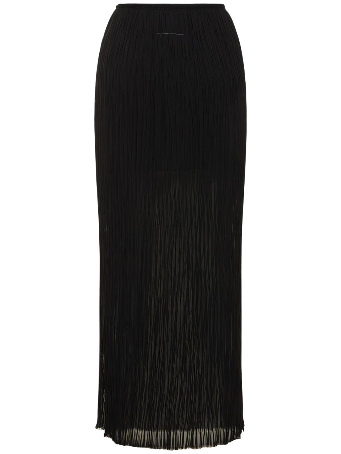 Shop Mm6 Maison Margiela Pleated Long Skirt In Black